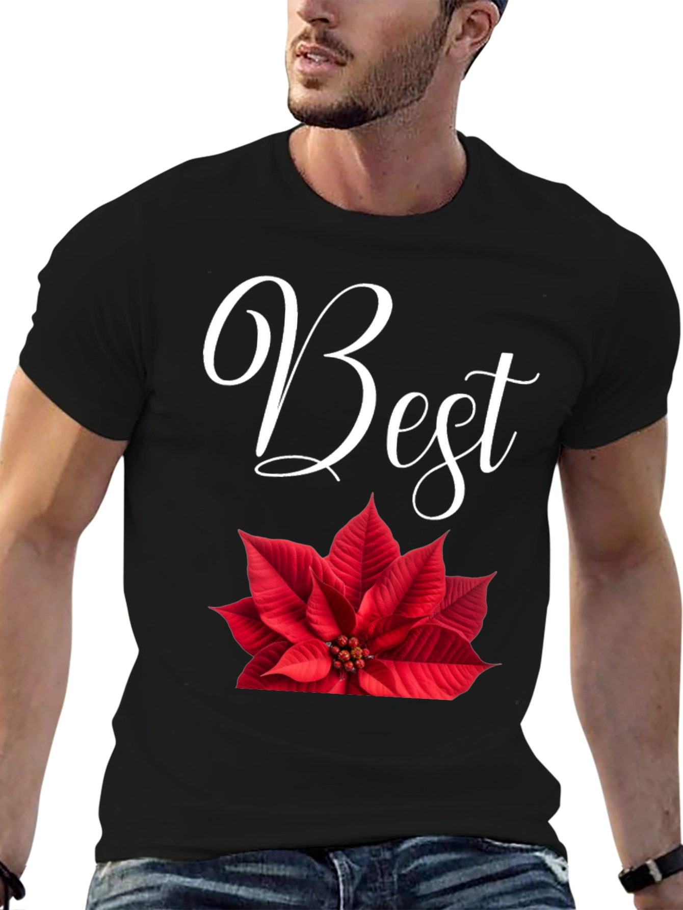 Best Poinsettia Christmas Holiday T-Shirt