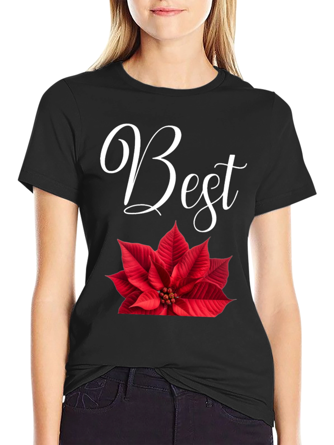 Best Poinsettia Christmas Holiday T-Shirt
