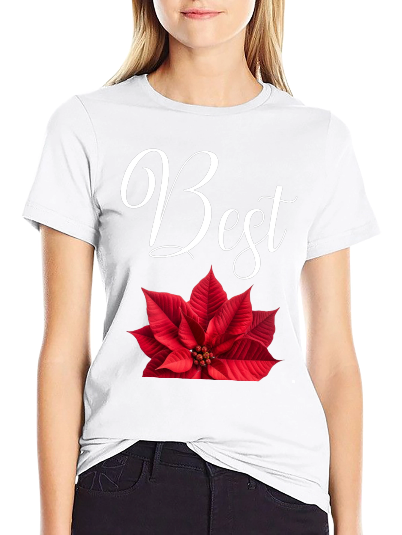 Best Poinsettia Christmas Holiday T-Shirt