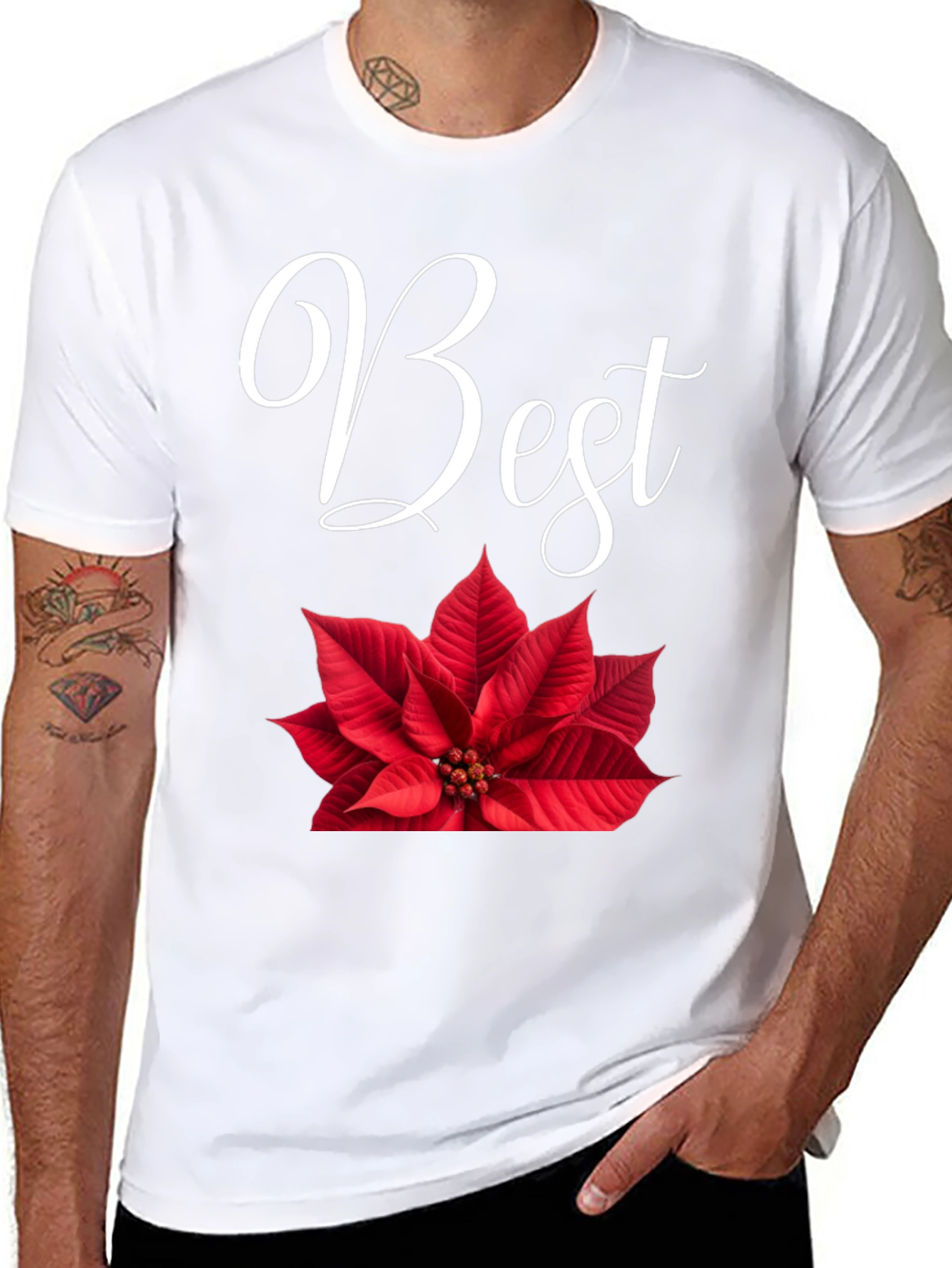 Best Poinsettia Christmas Holiday T-Shirt
