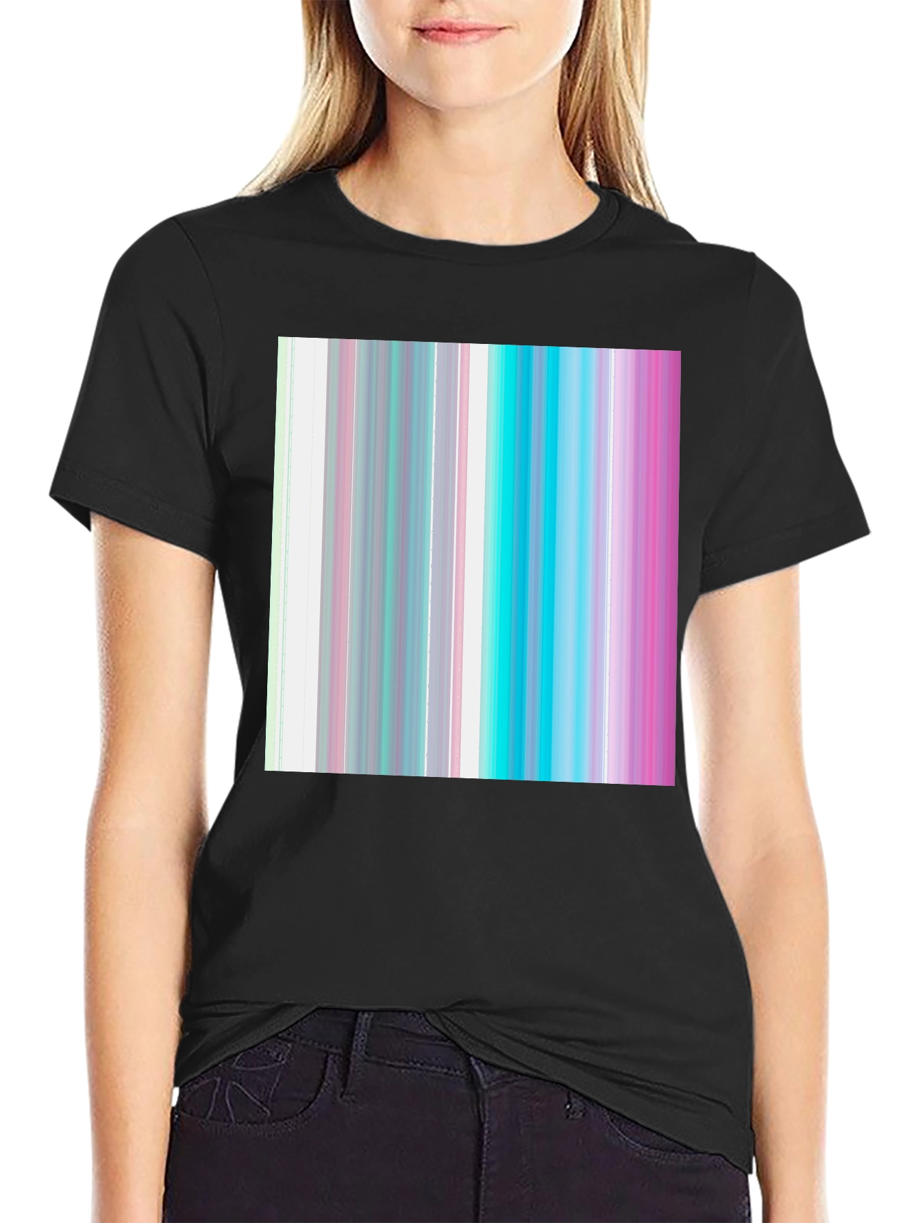 Vaporwave Stripes T-Shirt - Cool Graphic Tee
