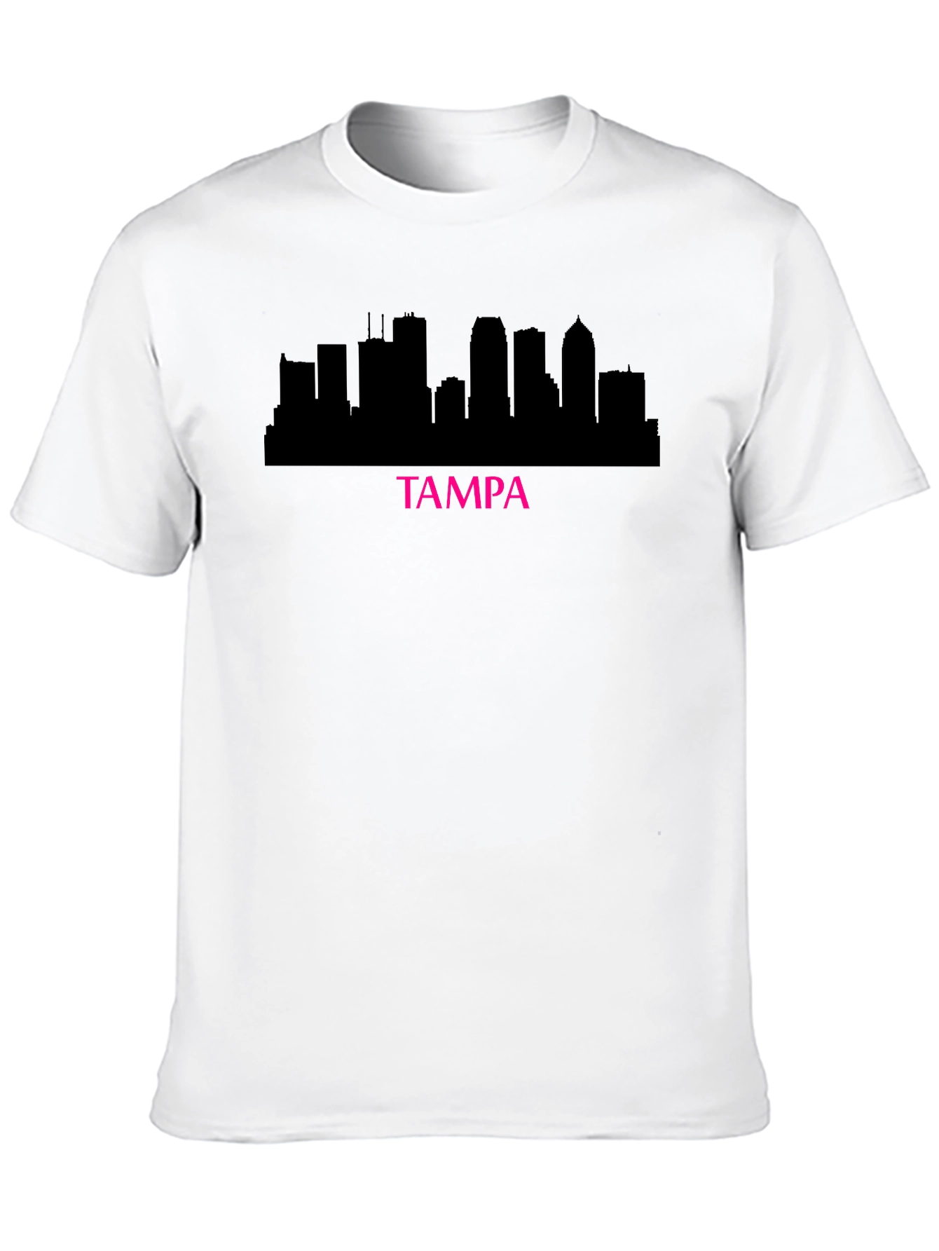 Tampa Skyline Graphic Tee - Black Cotton T-Shirt