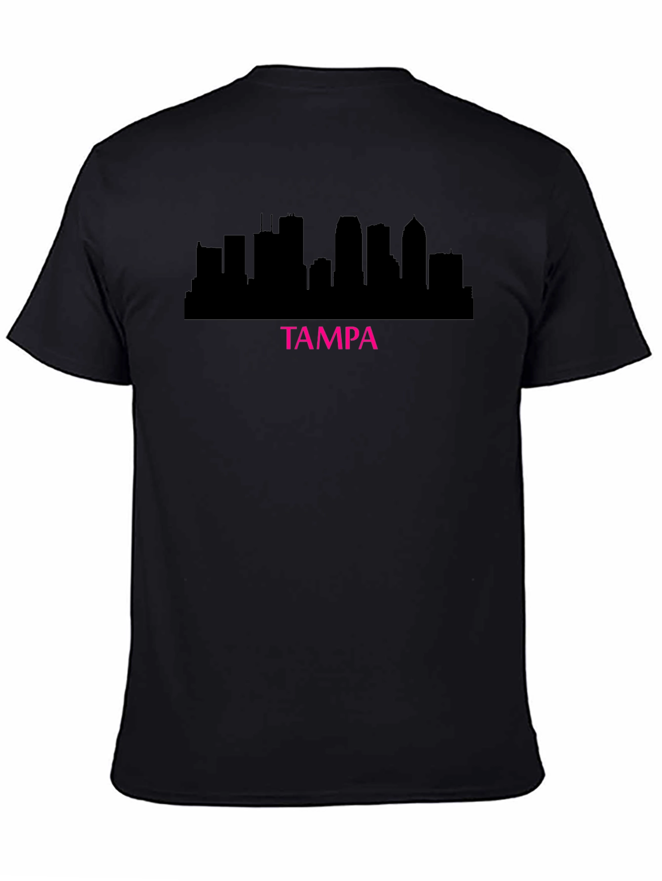 Tampa Skyline Graphic Tee - Black Cotton T-Shirt