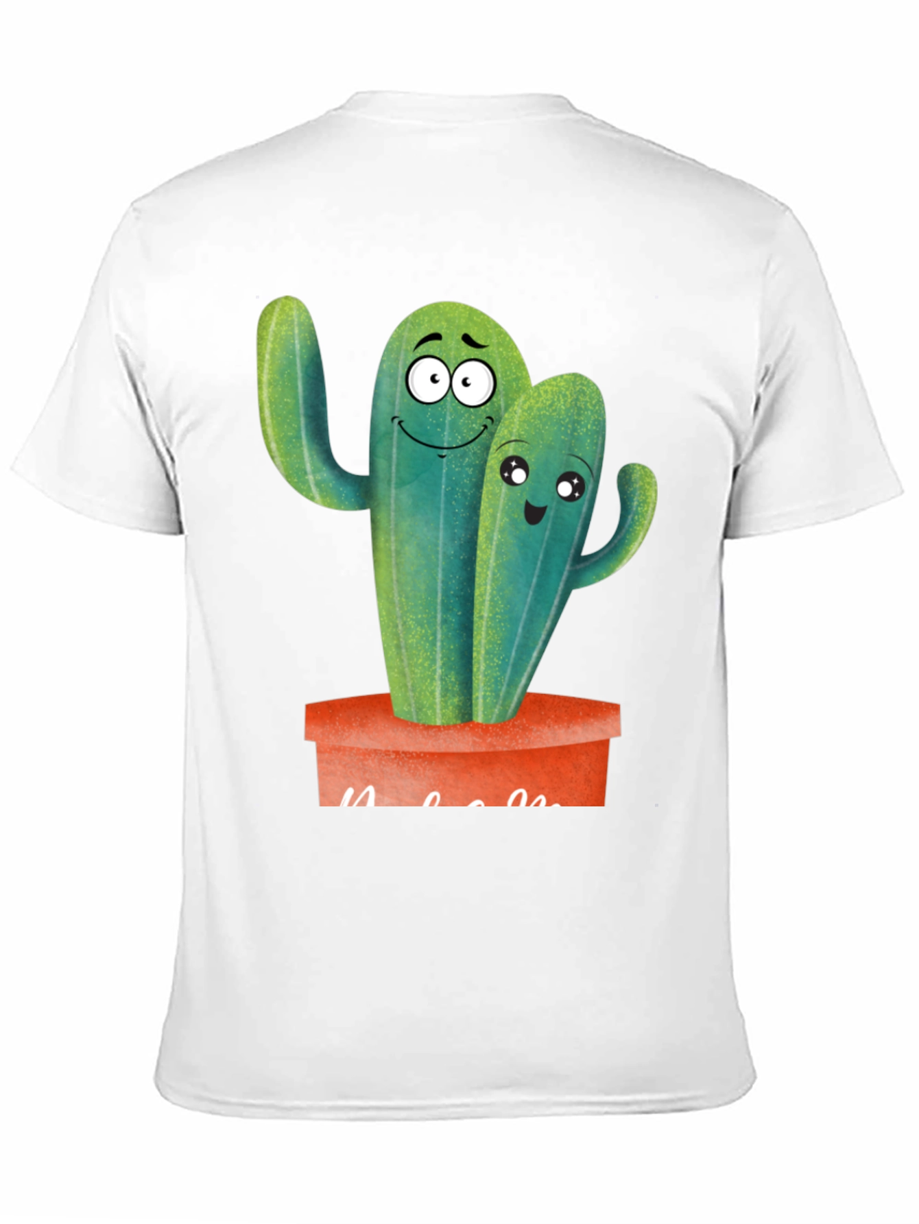 Cute Cactus Couple Black T-Shirt