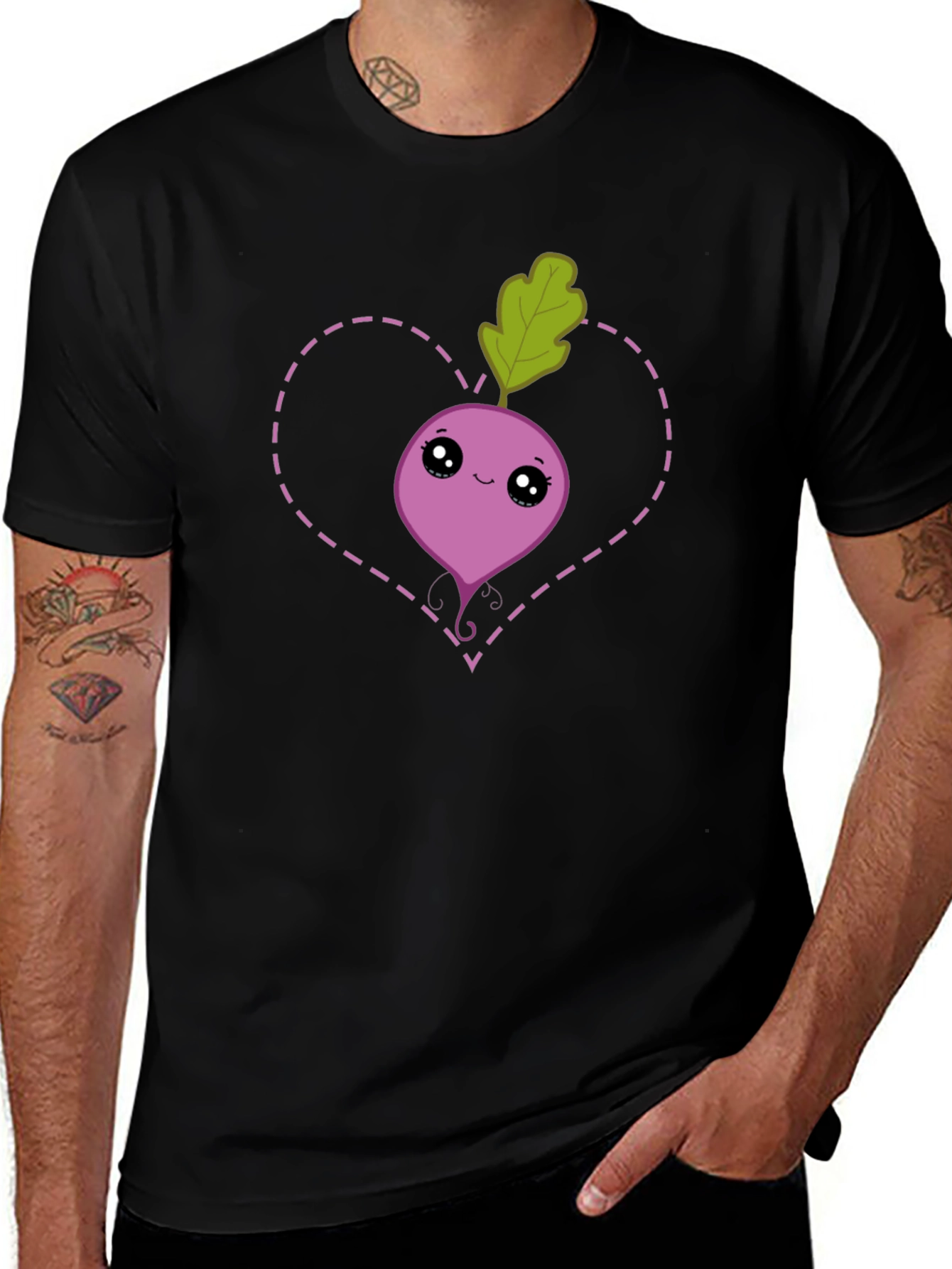 Cute Kawaii Beet Heart T-Shirt