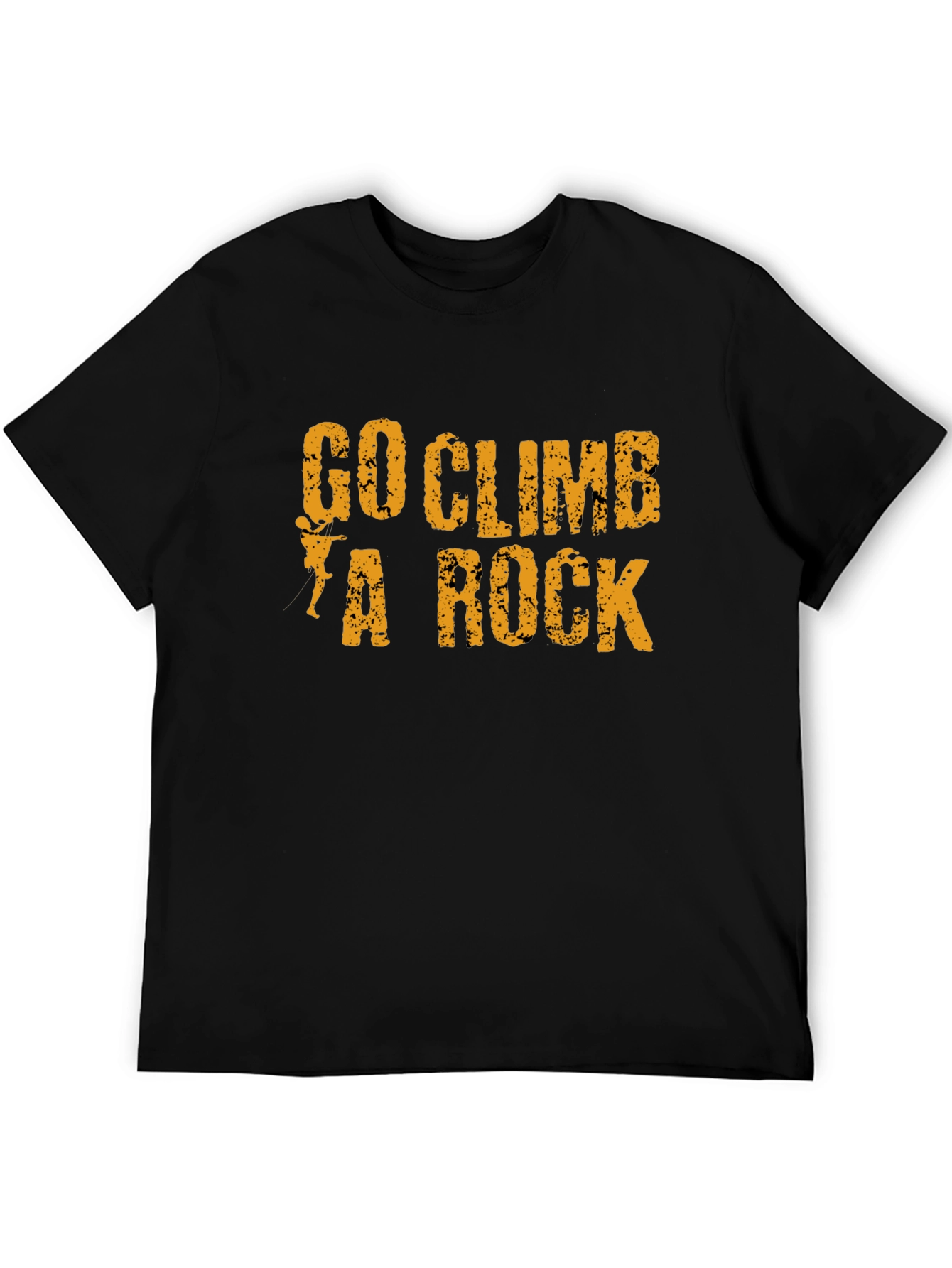 Go Climb A Rock Black Graphic T-Shirt
