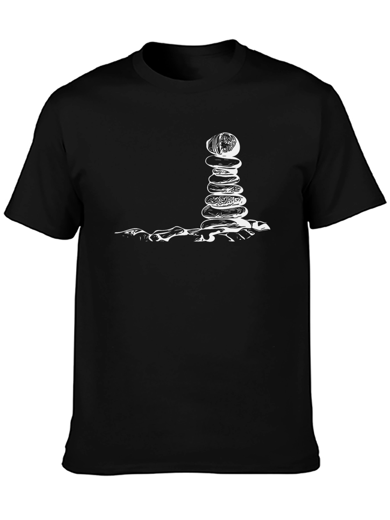 Zen Stacked Stone Graphic T-Shirt