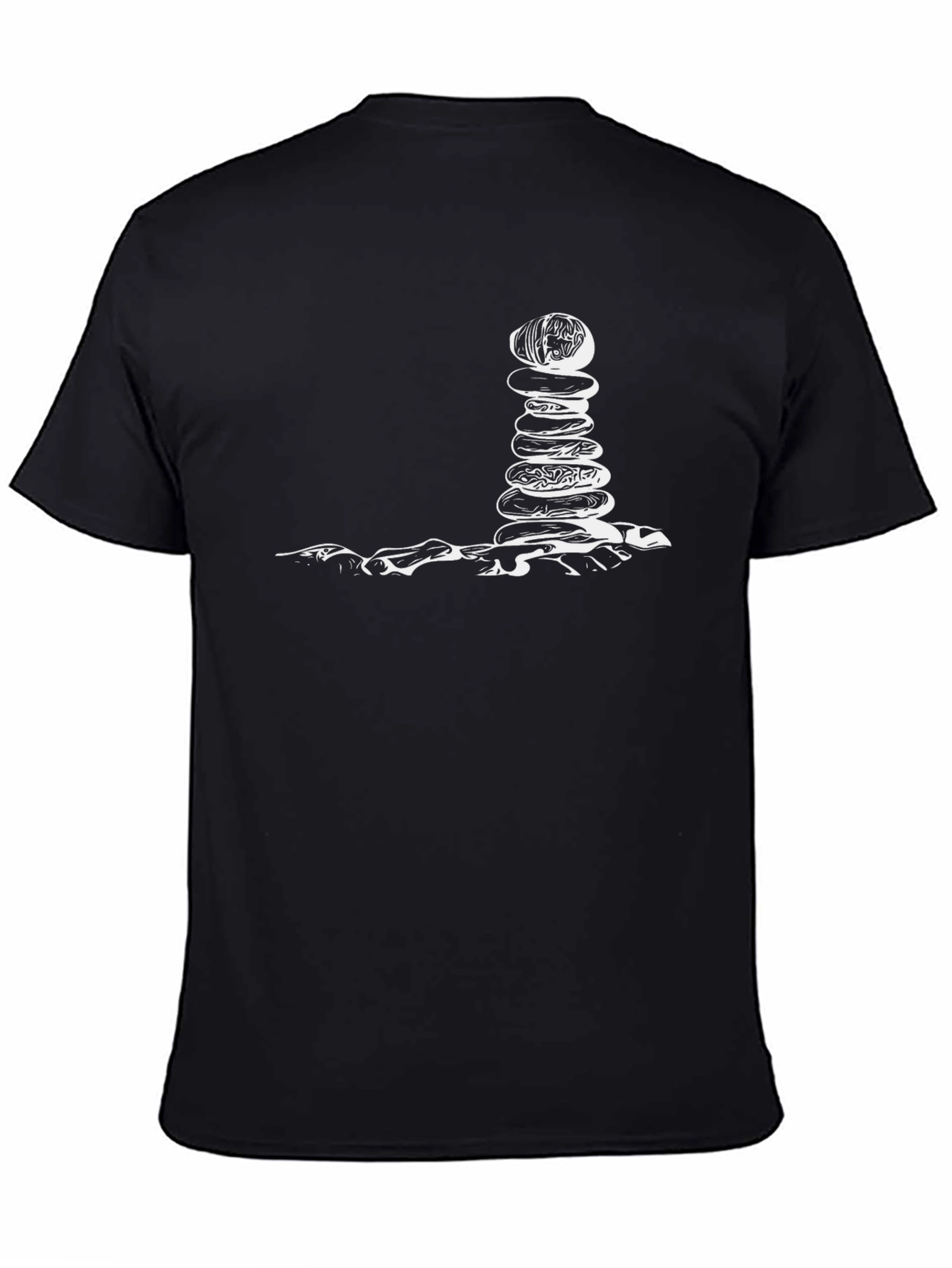 Zen Stacked Stone Graphic T-Shirt