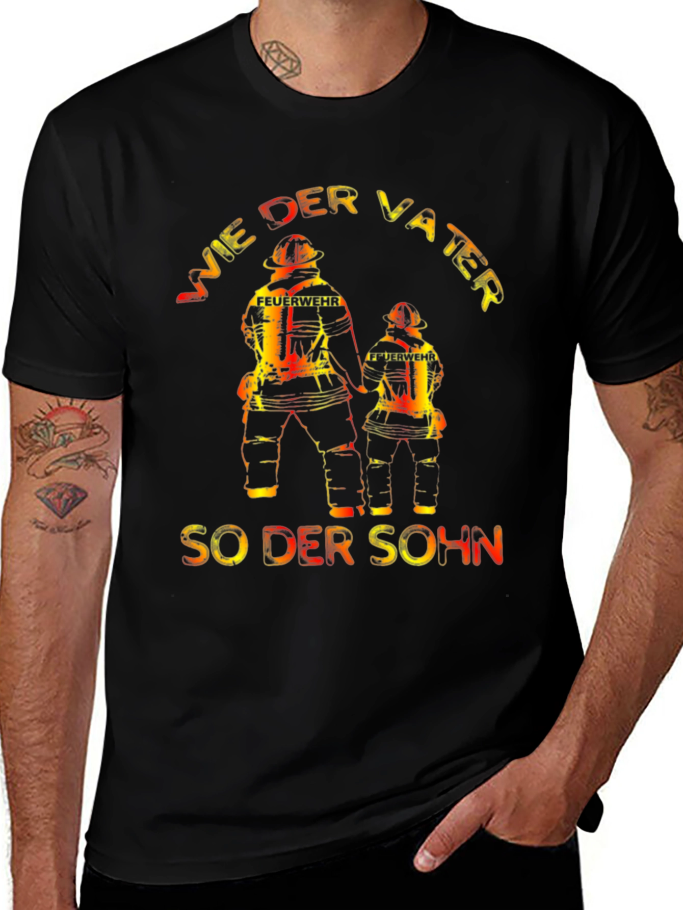 Father and Son Firefighter T-Shirt
