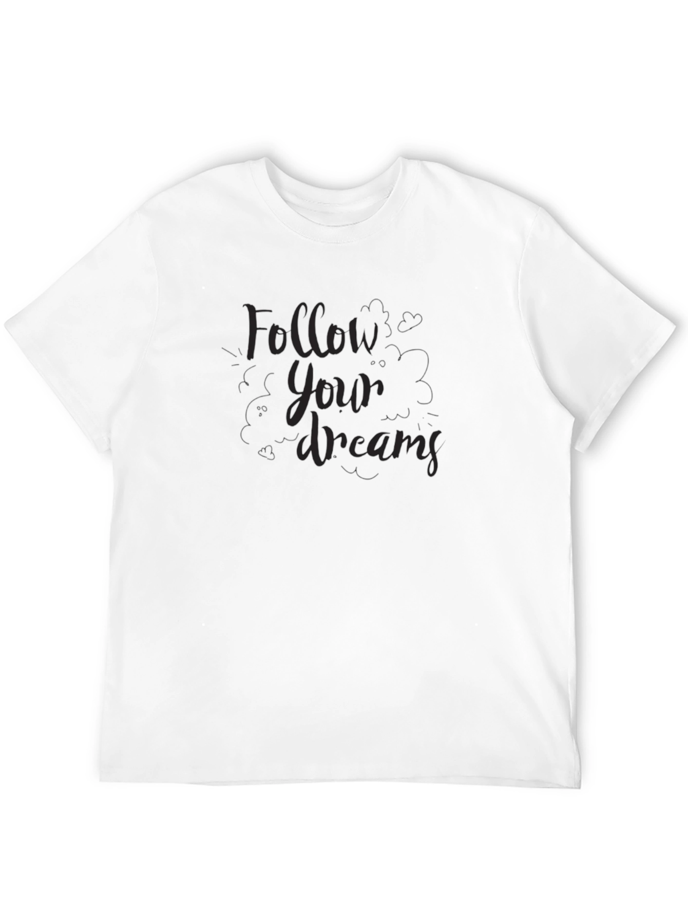 Follow Your Dreams Black Graphic T-Shirt