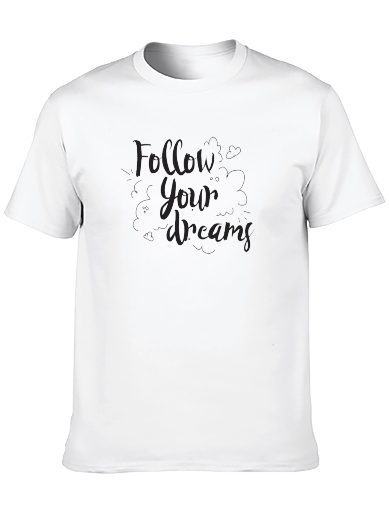 Follow Your Dreams Black Graphic T-Shirt