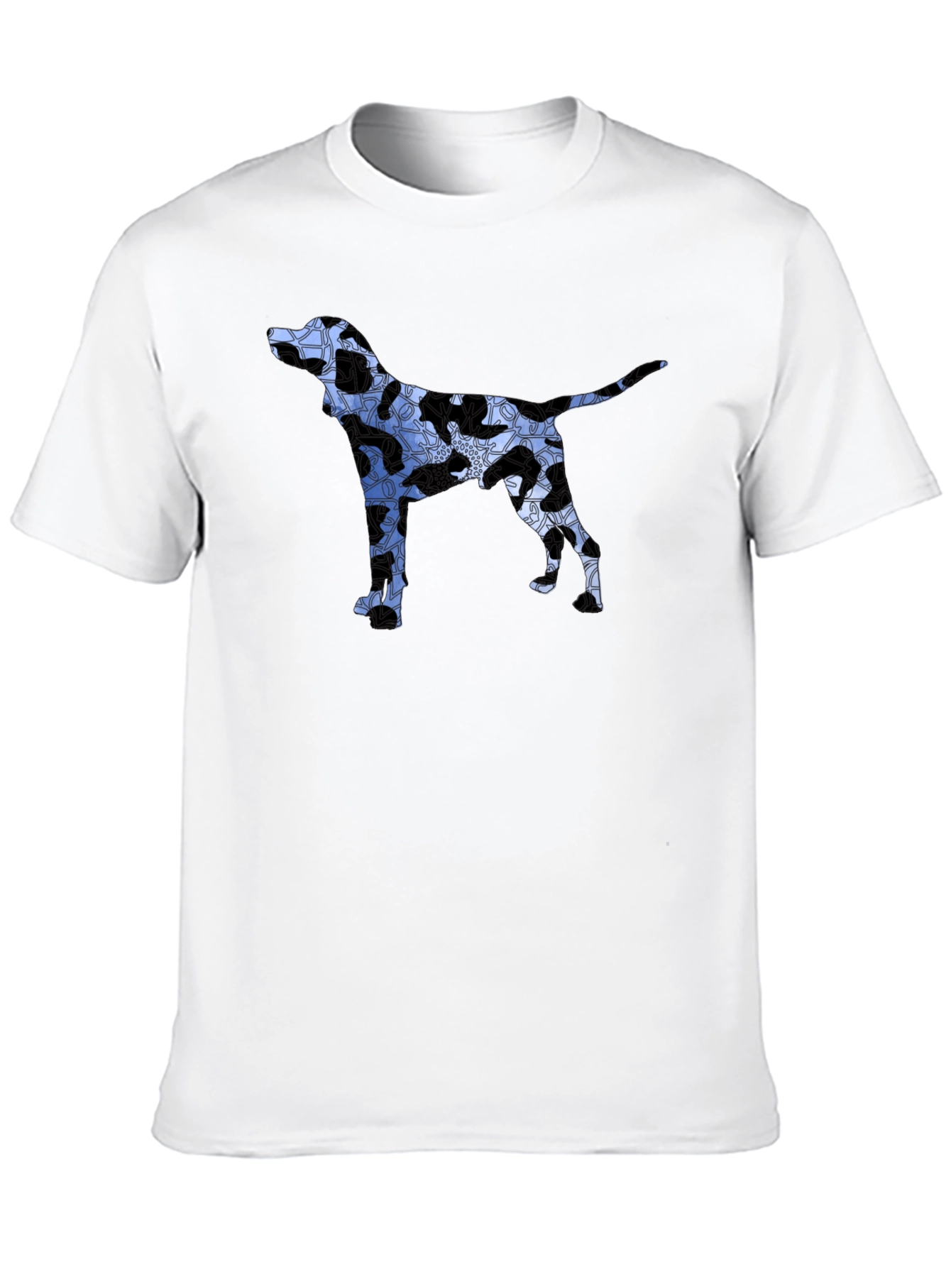 Dog Silhouette Graphic Tee - Mens Black T-Shirt