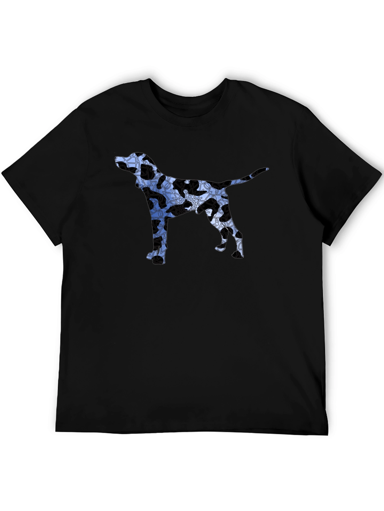 Dog Silhouette Graphic Tee - Mens Black T-Shirt