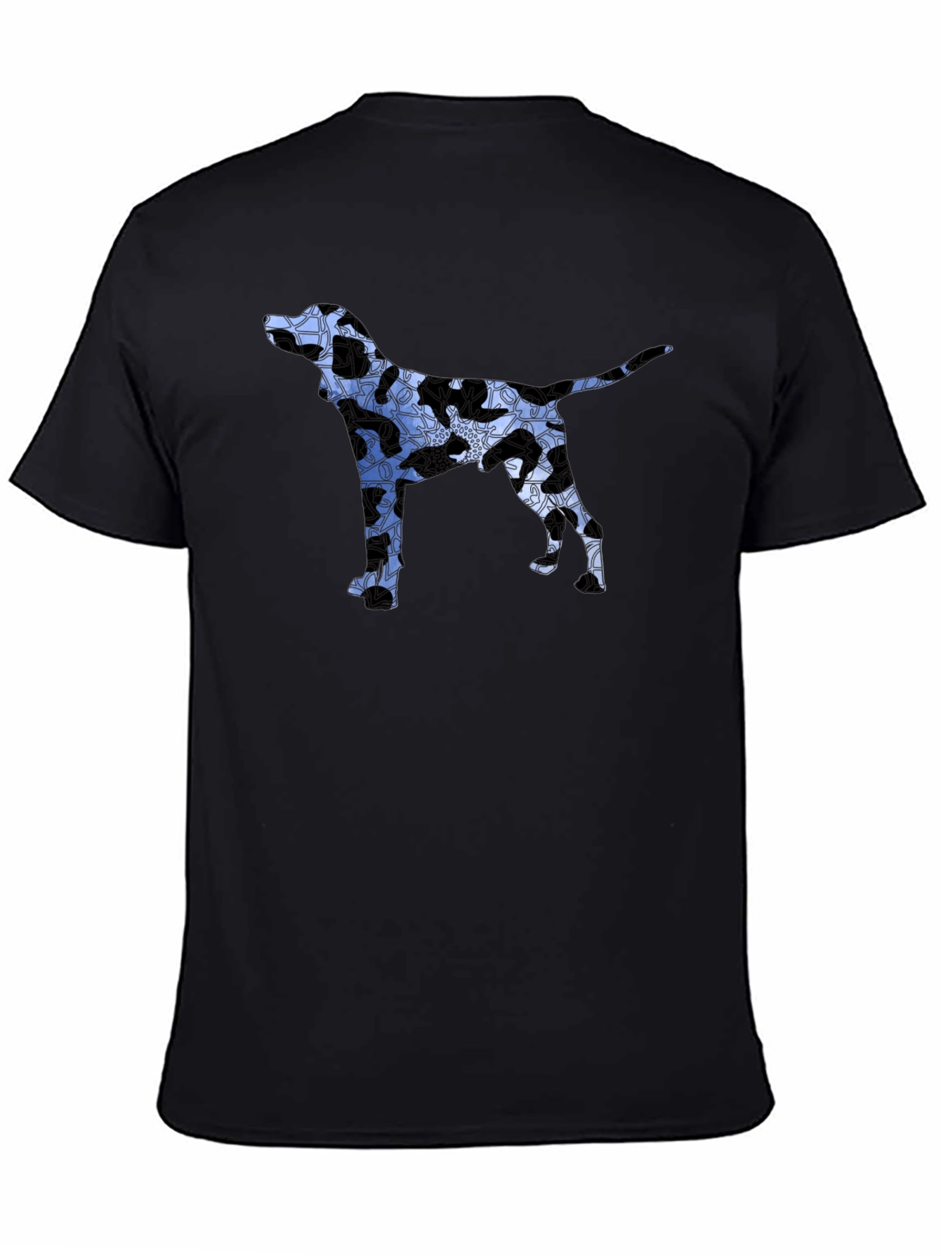 Dog Silhouette Graphic Tee - Mens Black T-Shirt