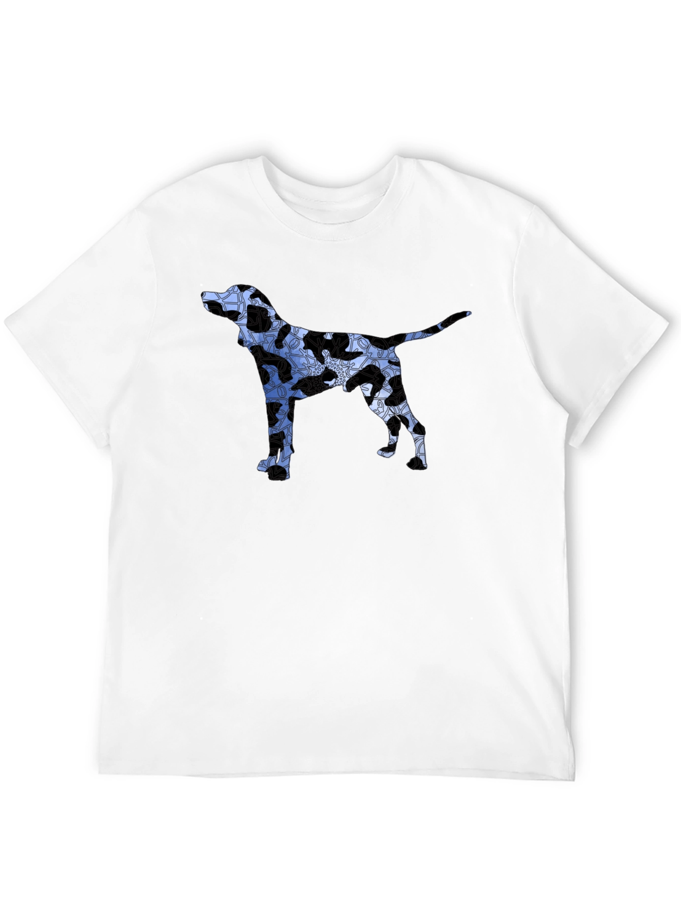 Dog Silhouette Graphic Tee - Mens Black T-Shirt