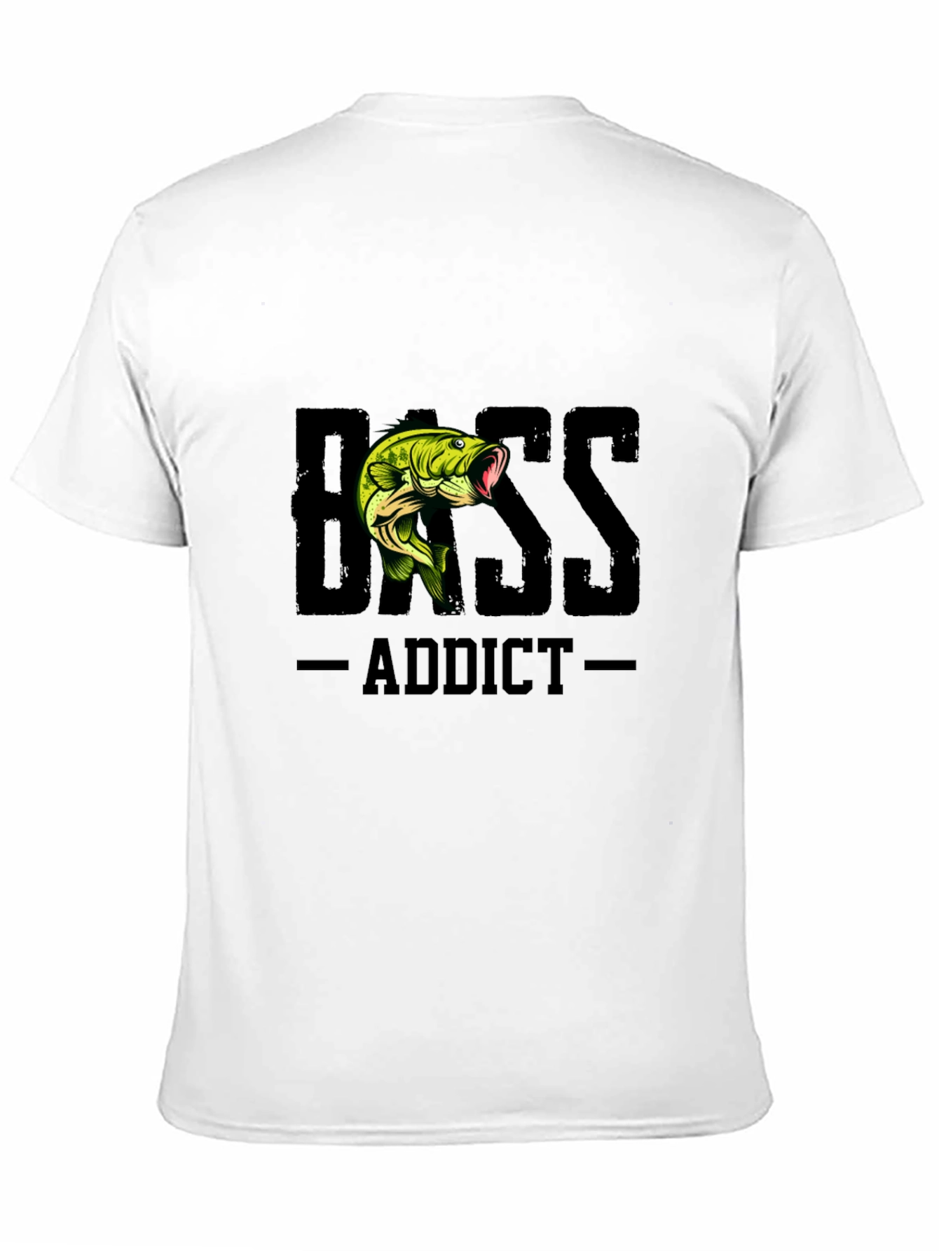 Bass Addict Black T-Shirt Fishing Tee