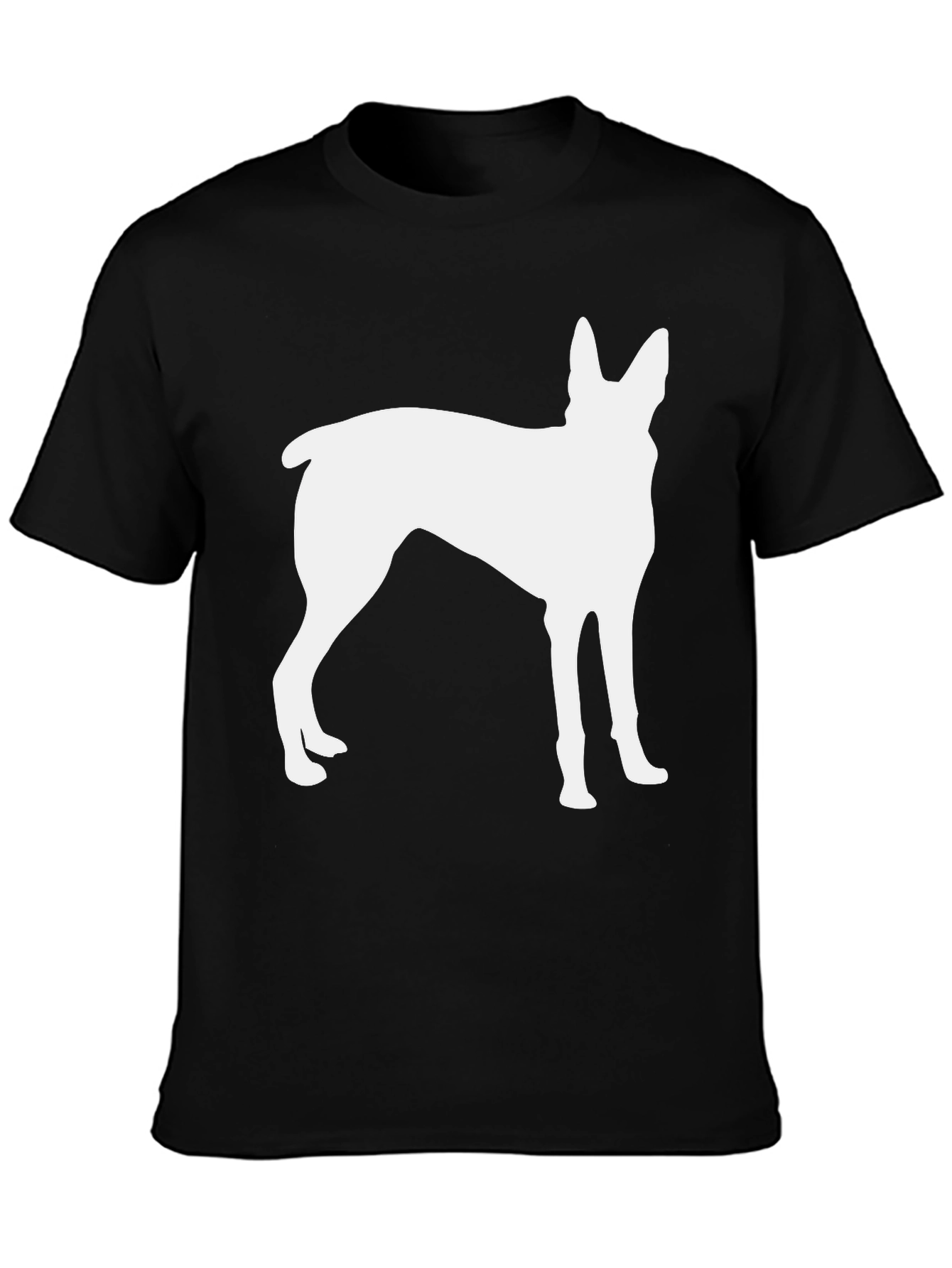 Dog Silhouette T-Shirt - Black