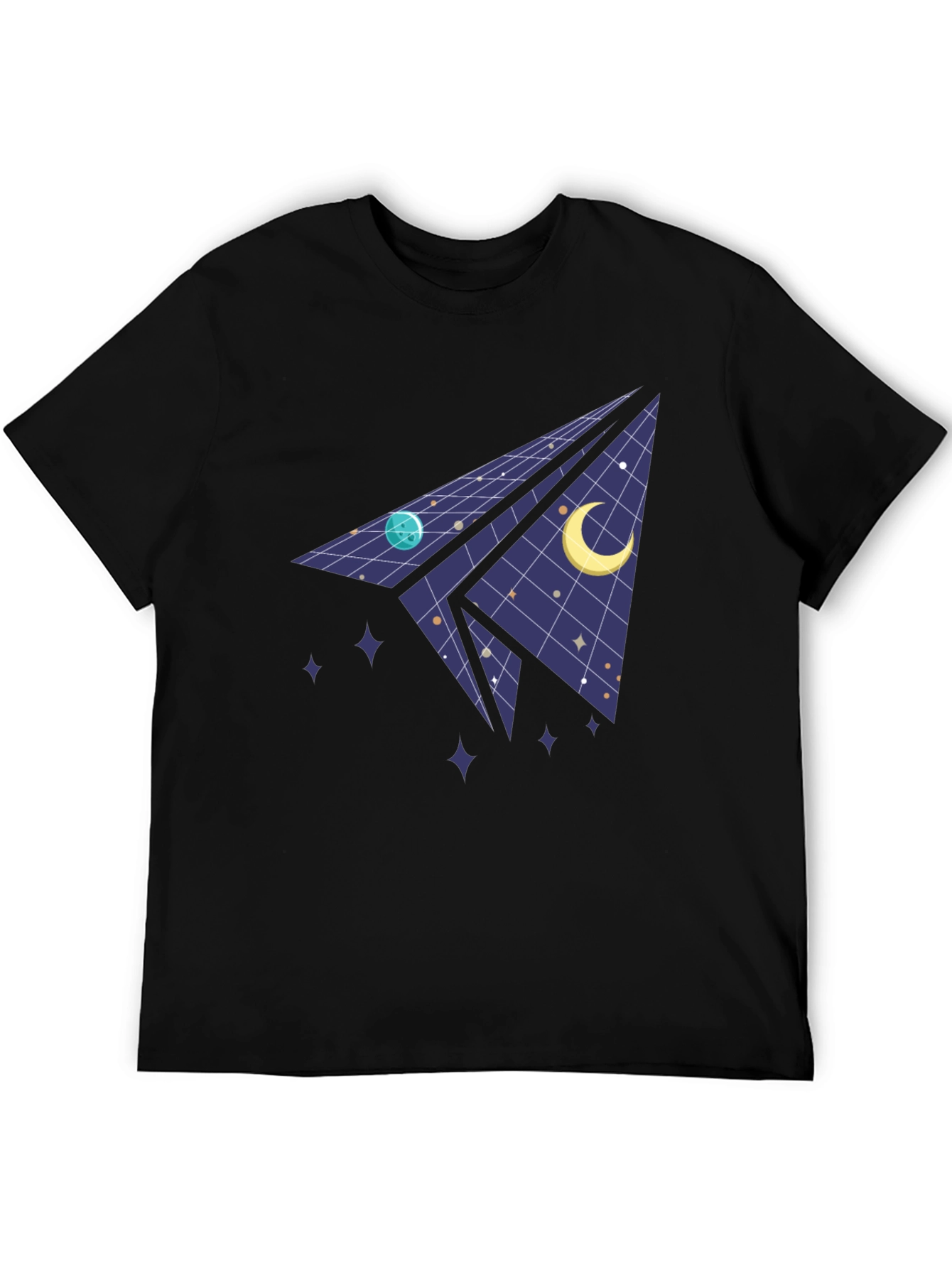 Cosmic Paper Plane Tee - Space Dreams T-Shirt
