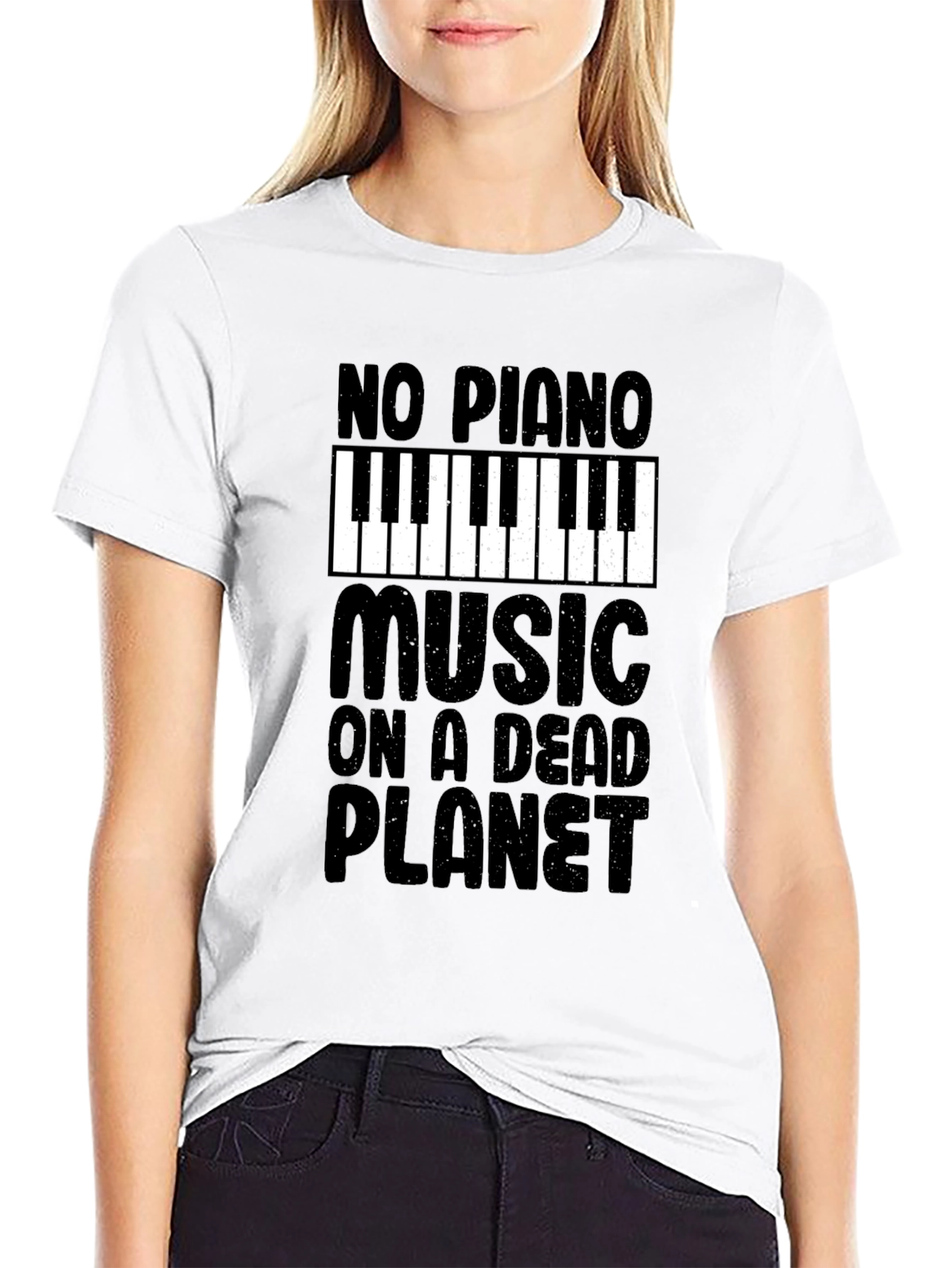 No Piano Music On A Dead Planet Graphic Tee