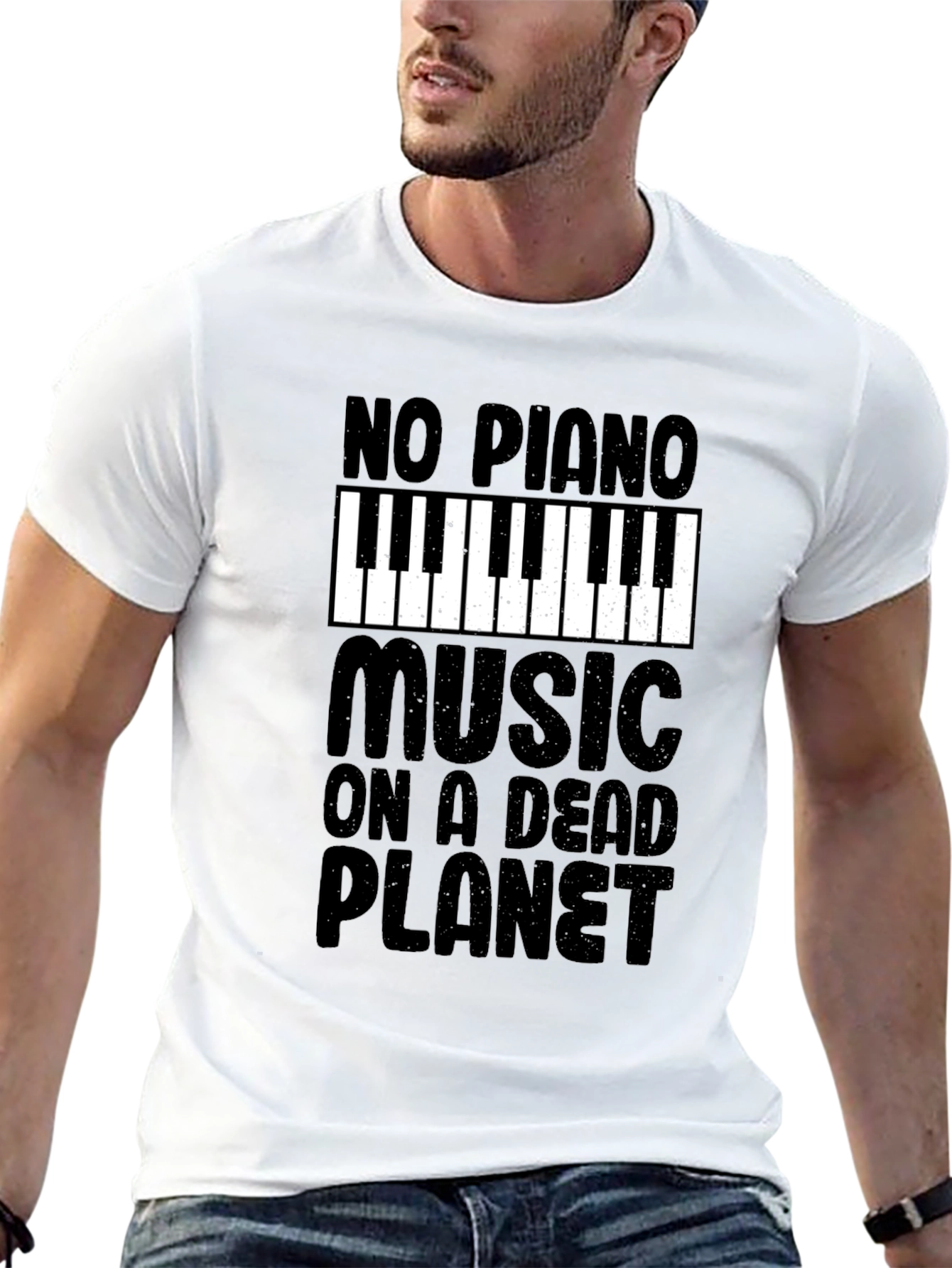 No Piano Music On A Dead Planet Graphic Tee