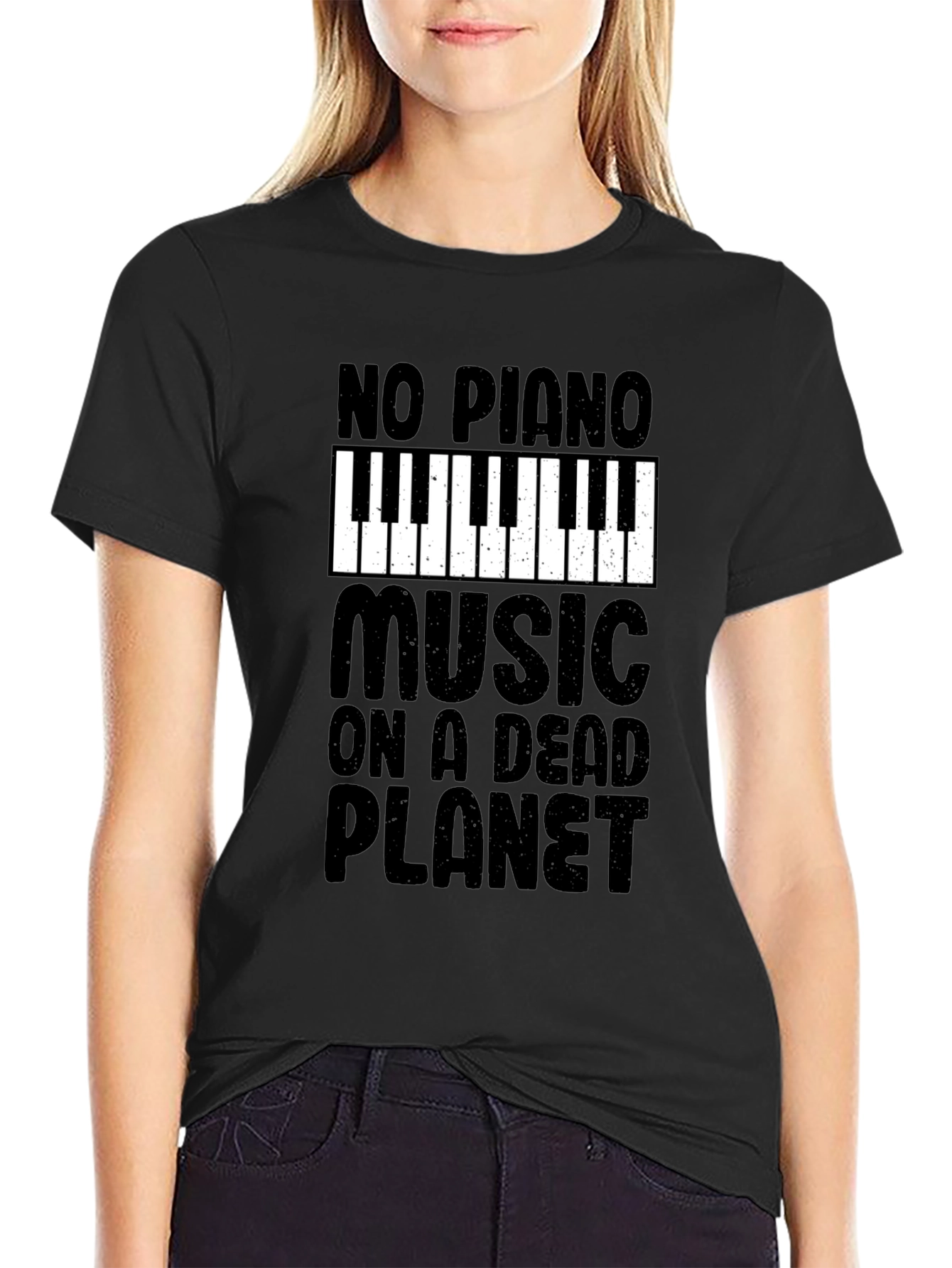 No Piano Music On A Dead Planet Graphic Tee