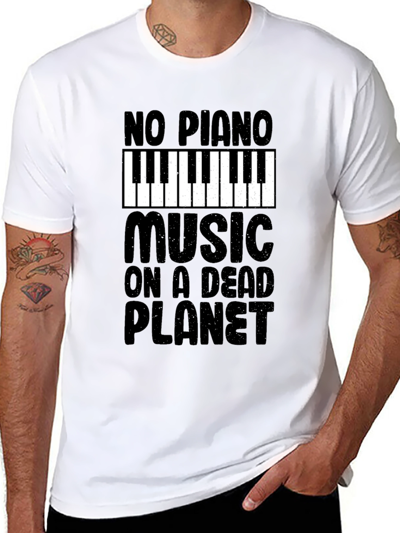 No Piano Music On A Dead Planet Graphic Tee