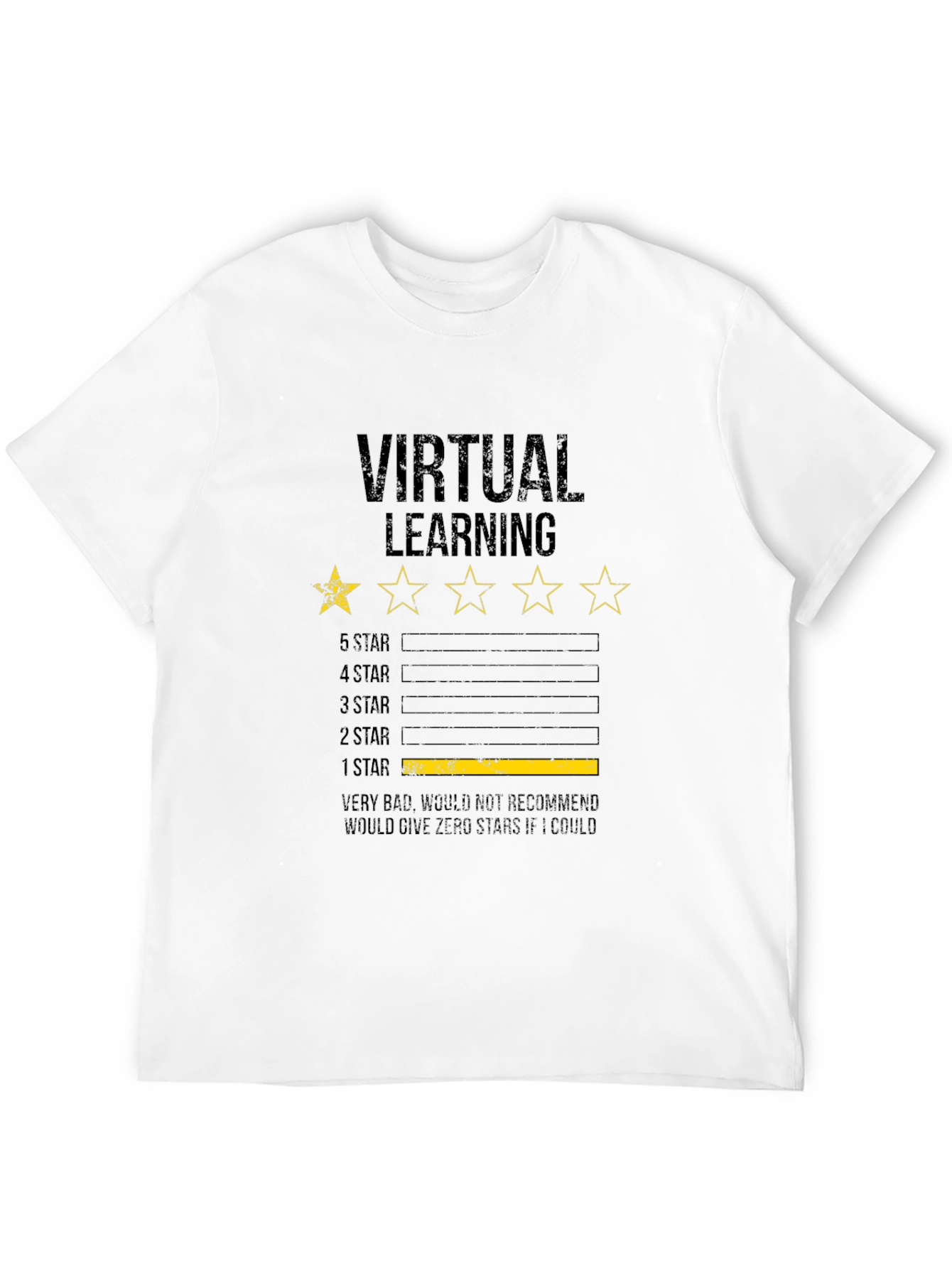 Virtual Learning 1-Star Review Graphic T-Shirt