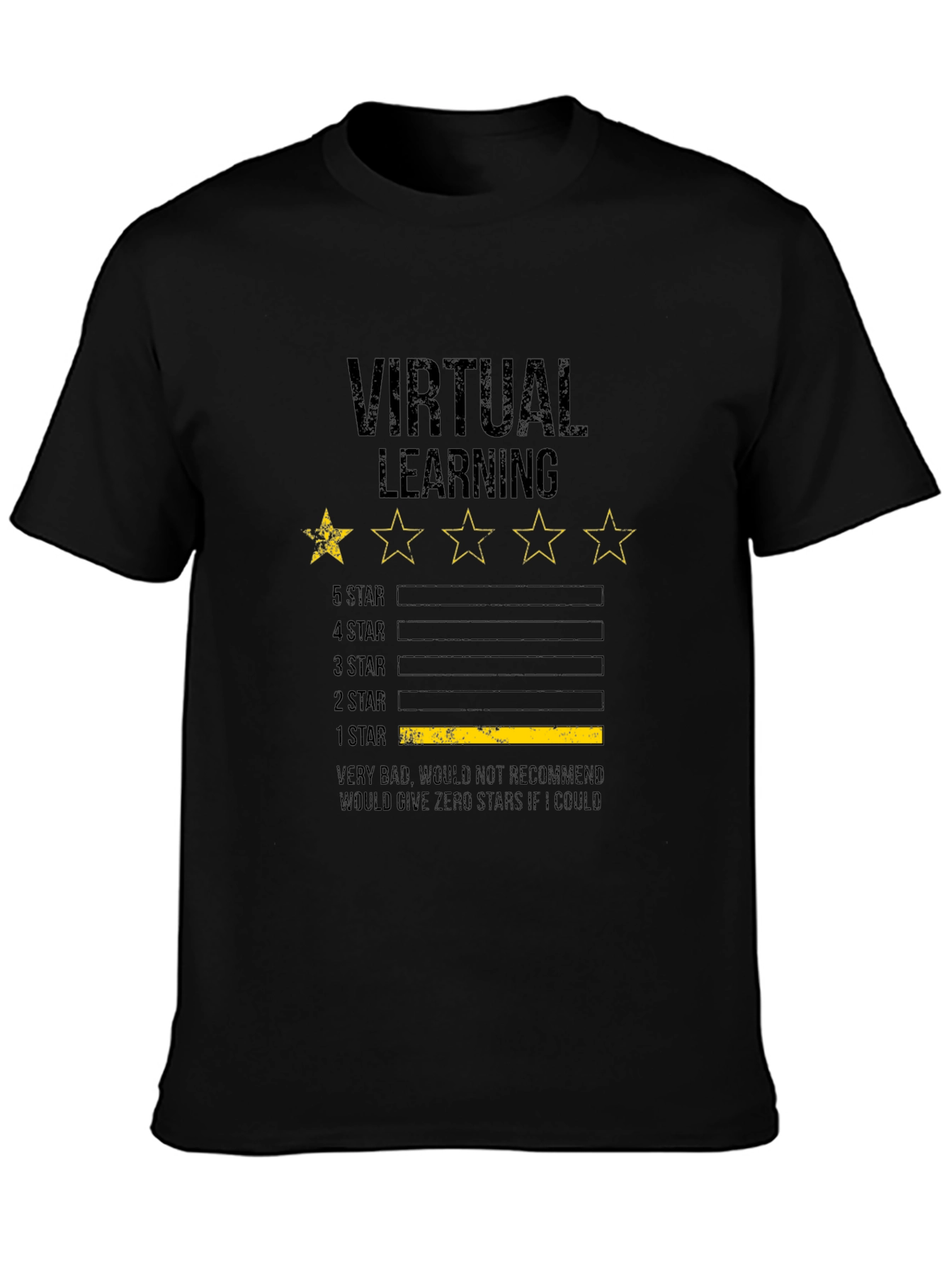 Virtual Learning 1-Star Review Graphic T-Shirt