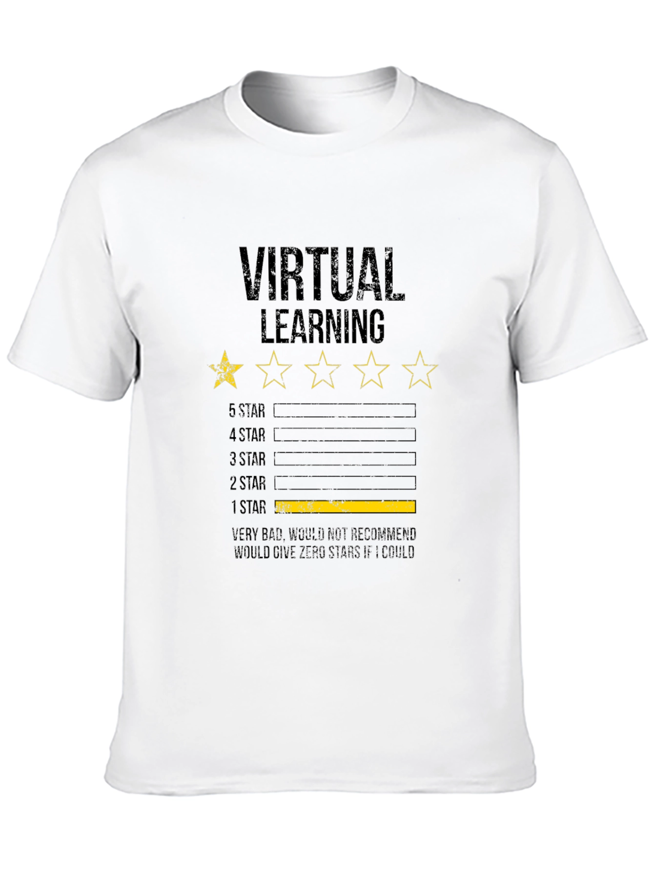 Virtual Learning 1-Star Review Graphic T-Shirt