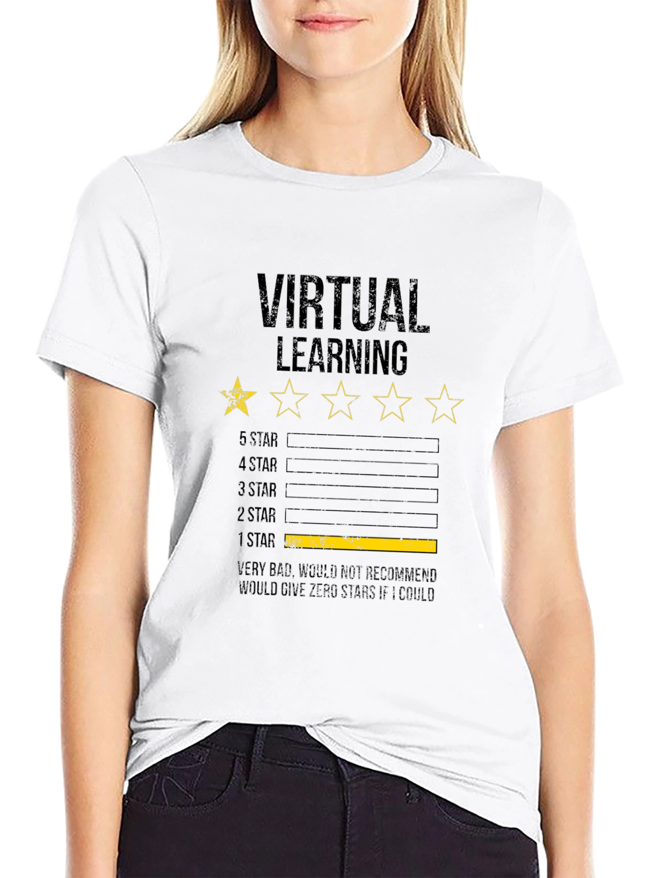 Virtual Learning 1-Star Review Graphic T-Shirt
