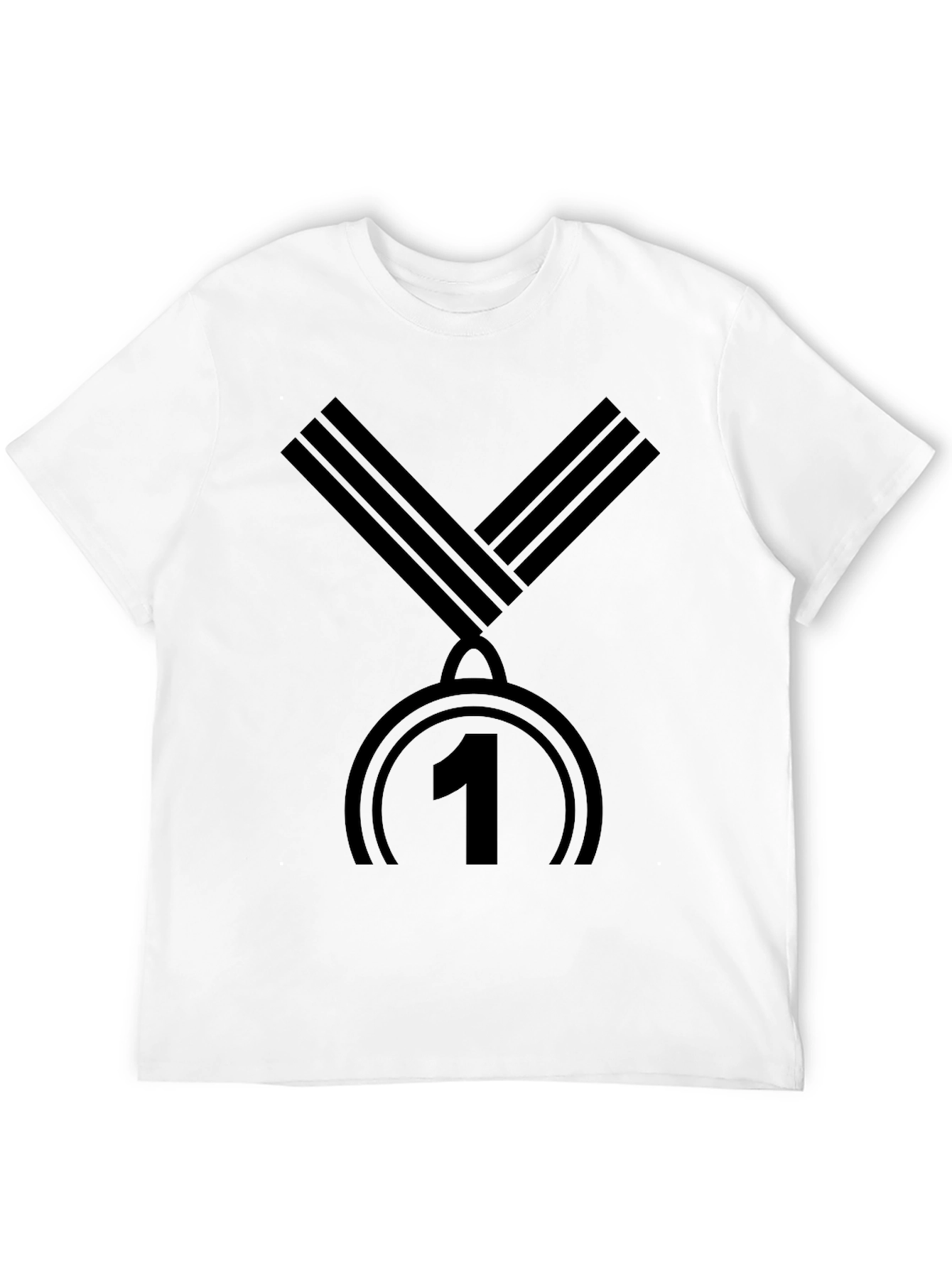 Champion Black T-Shirt - Medal #1 Design
