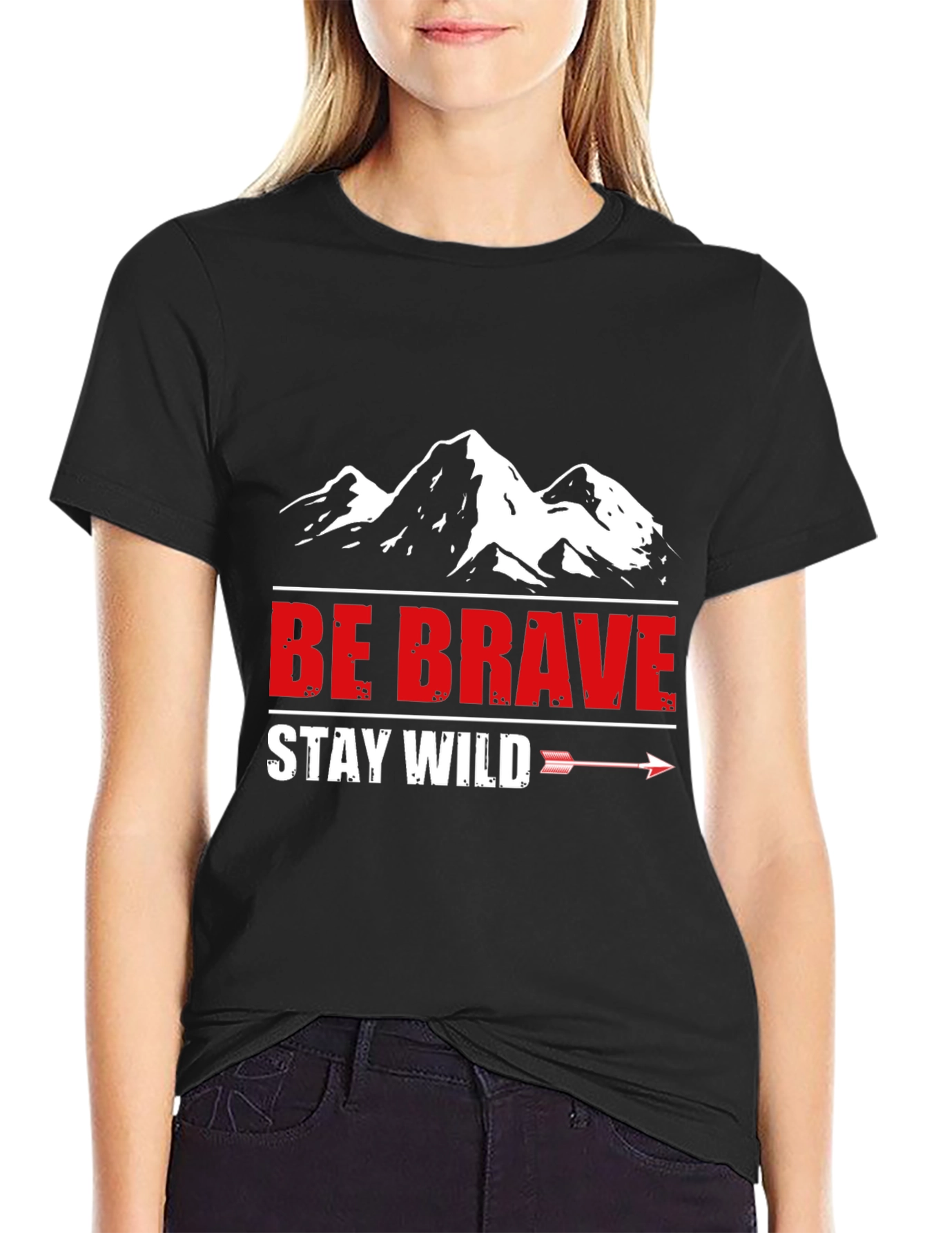 Be Brave Stay Wild Mountain Graphic Tee