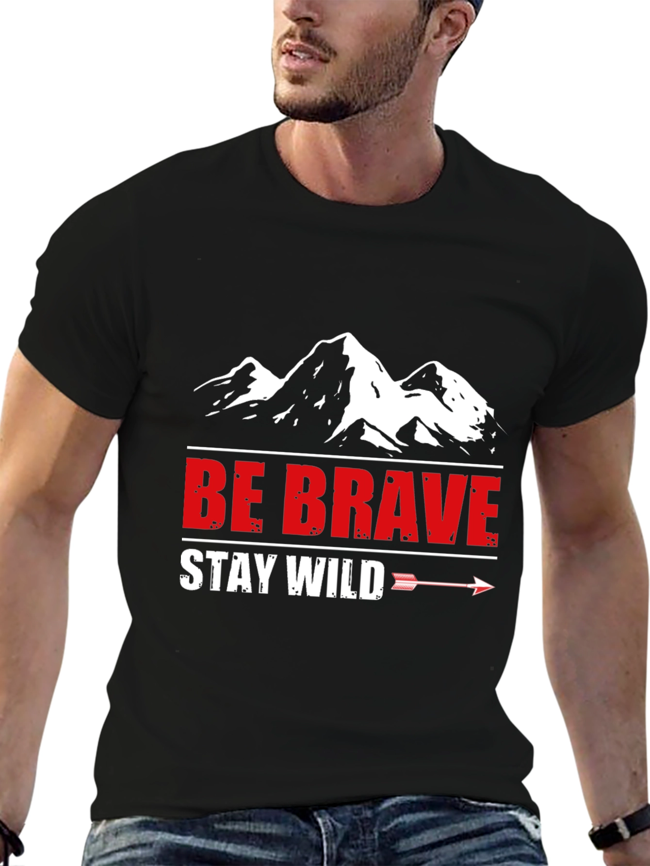 Be Brave Stay Wild Mountain Graphic Tee