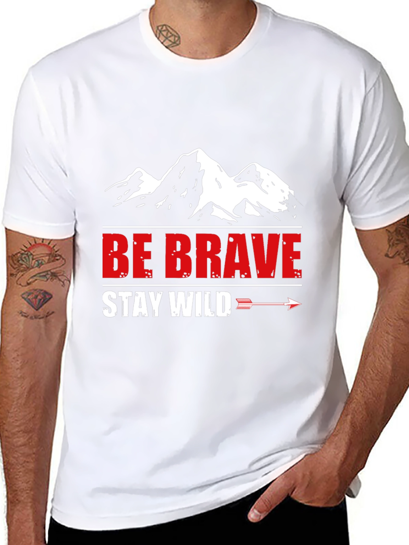 Be Brave Stay Wild Mountain Graphic Tee
