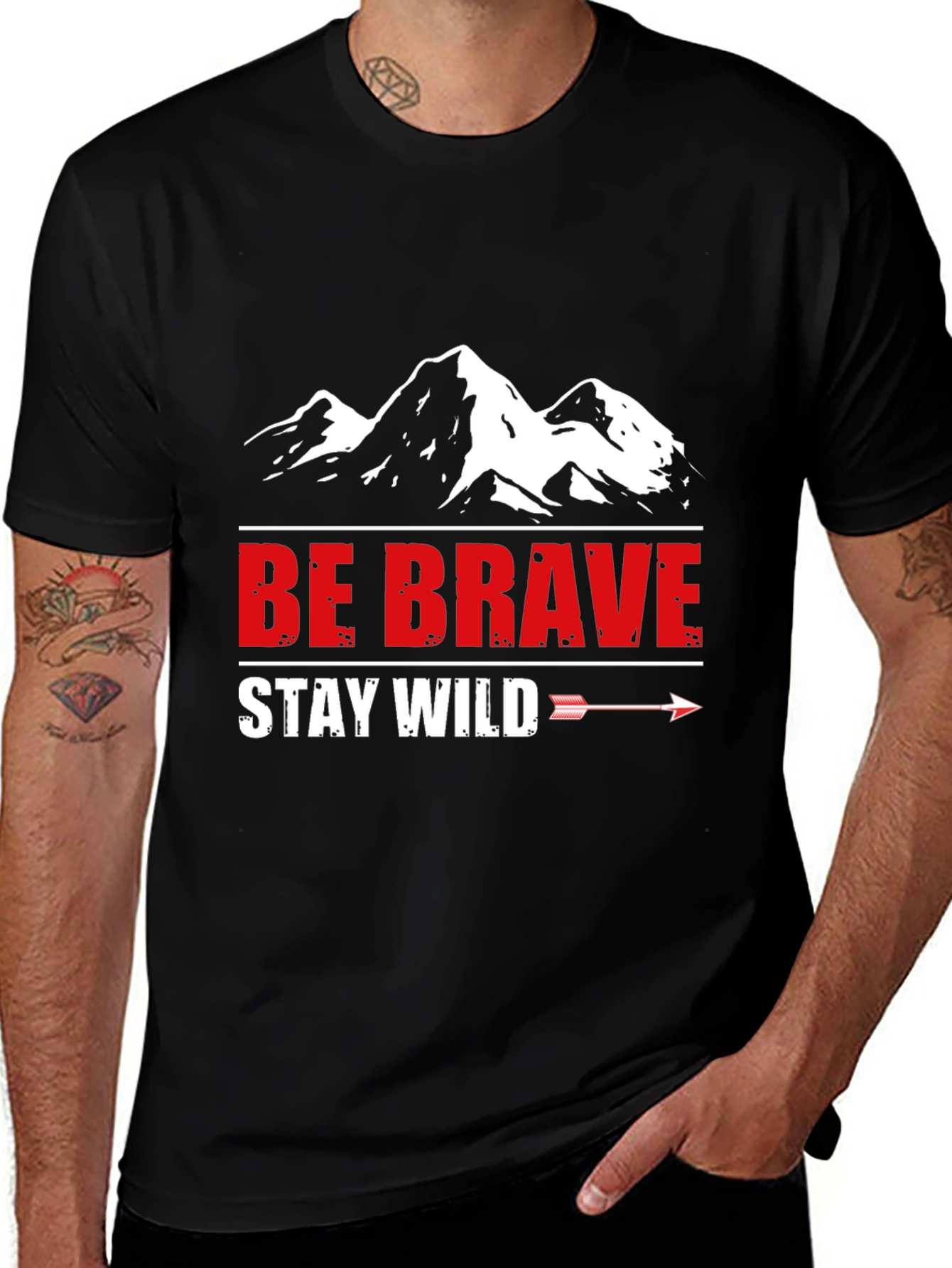 Be Brave Stay Wild Mountain Graphic Tee