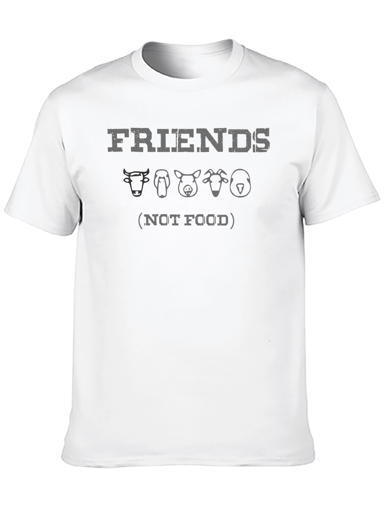 Vegan Friends Not Food Graphic T-Shirt