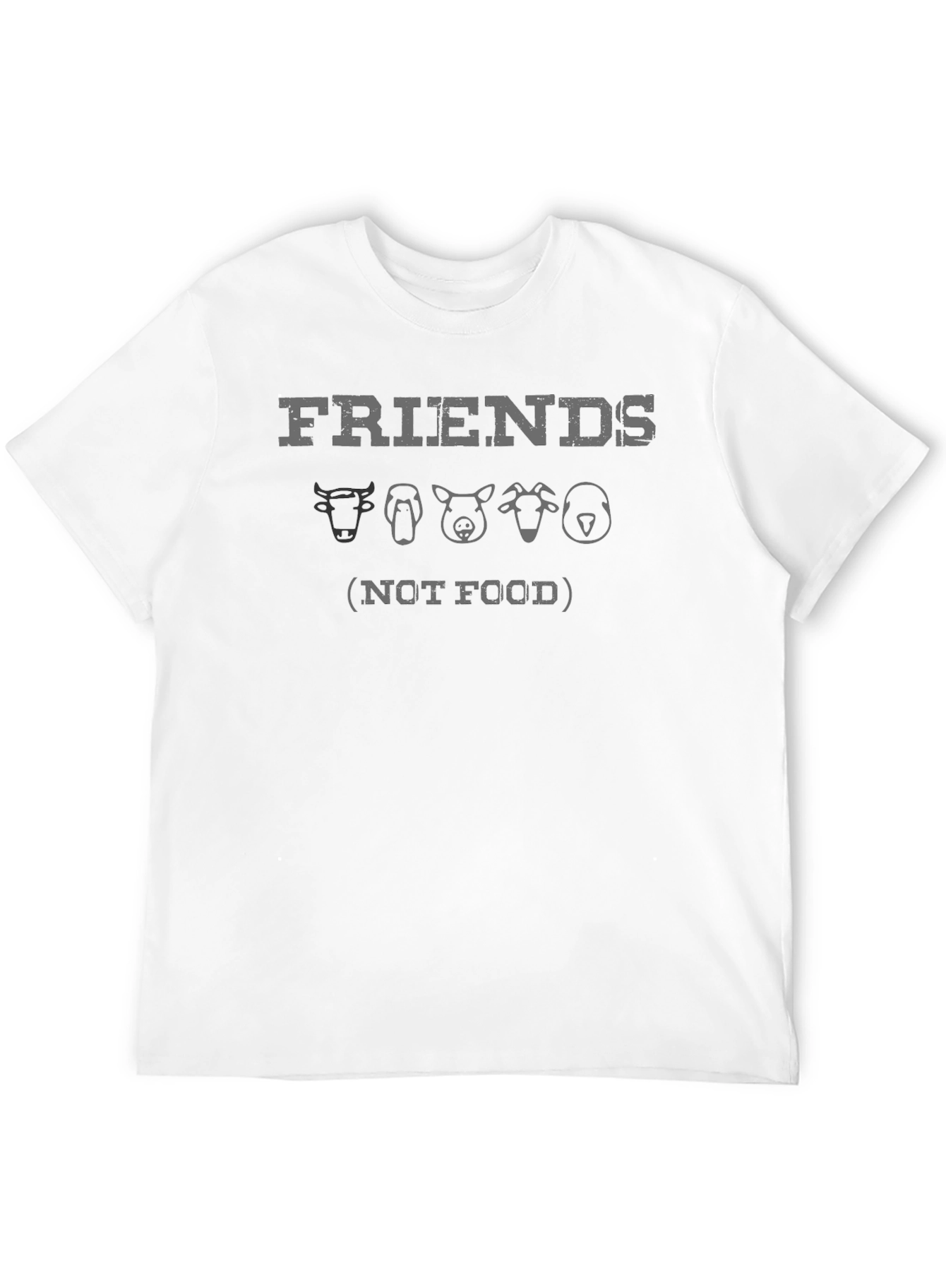 Vegan Friends Not Food Graphic T-Shirt