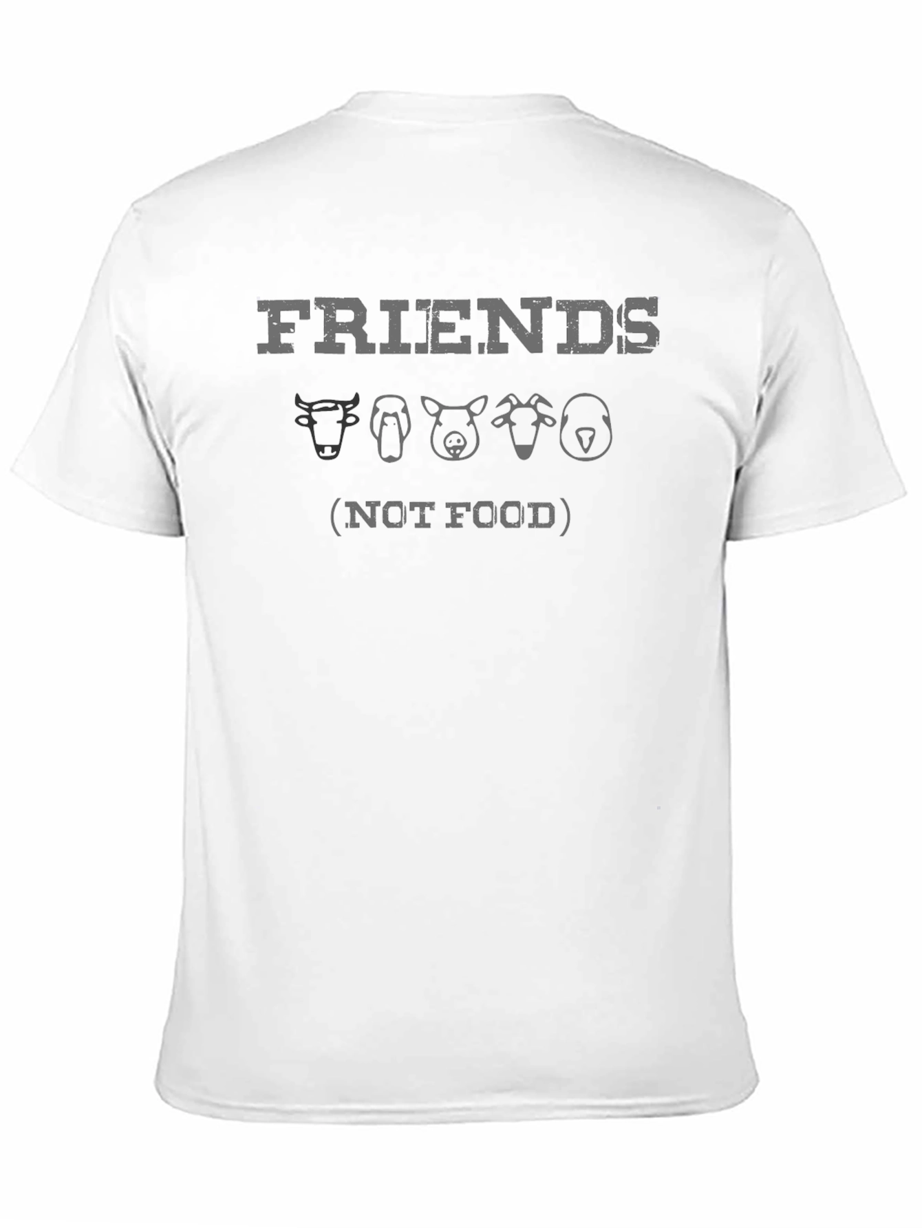 Vegan Friends Not Food Graphic T-Shirt