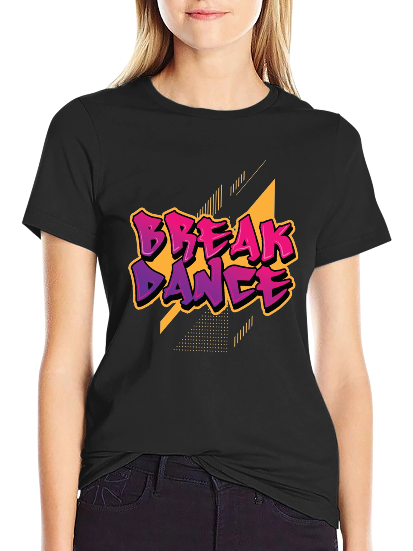 Break Dance Graphic Black T-Shirt