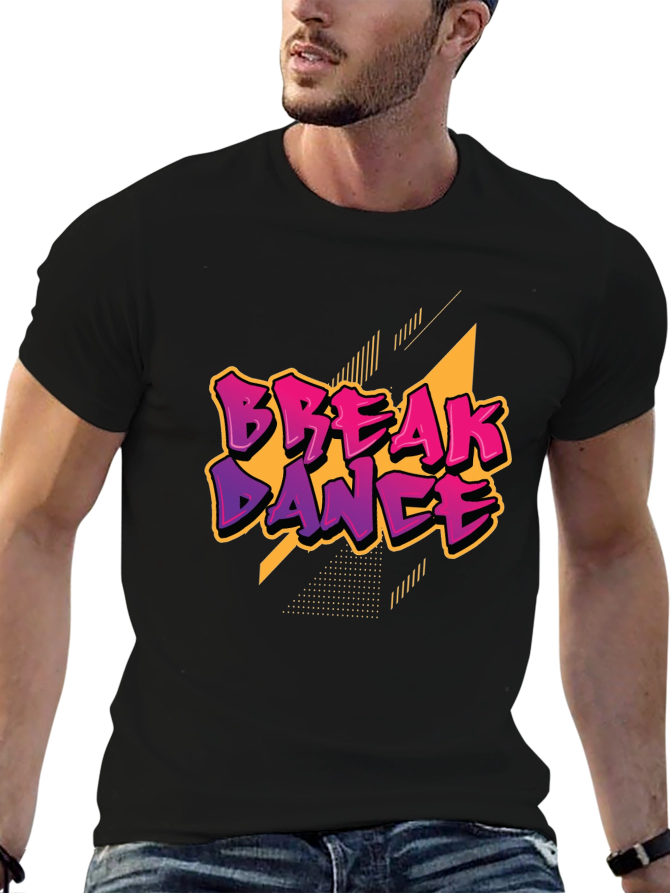 Break Dance Graphic Black T-Shirt