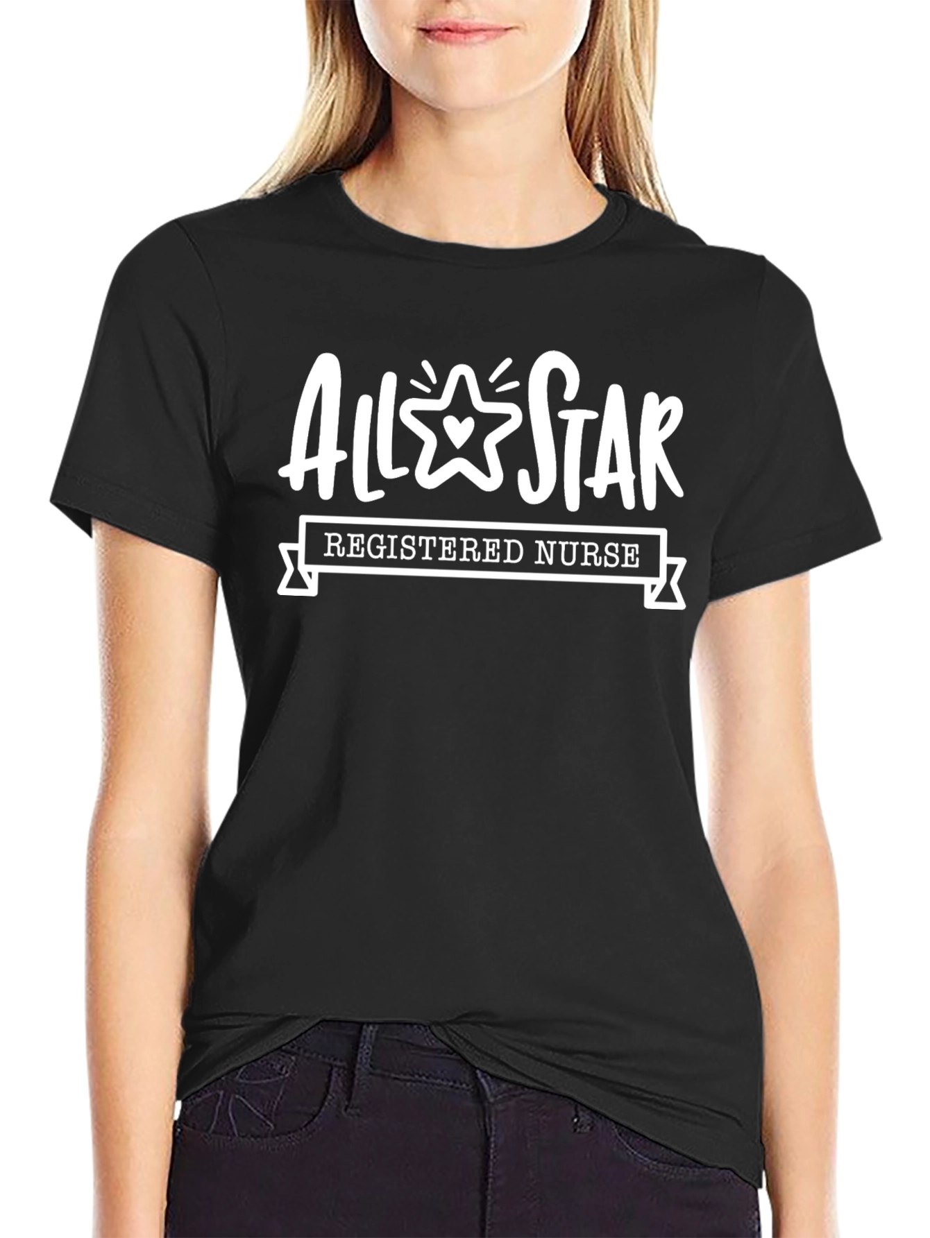 All-Star Registered Nurse Black T-Shirt