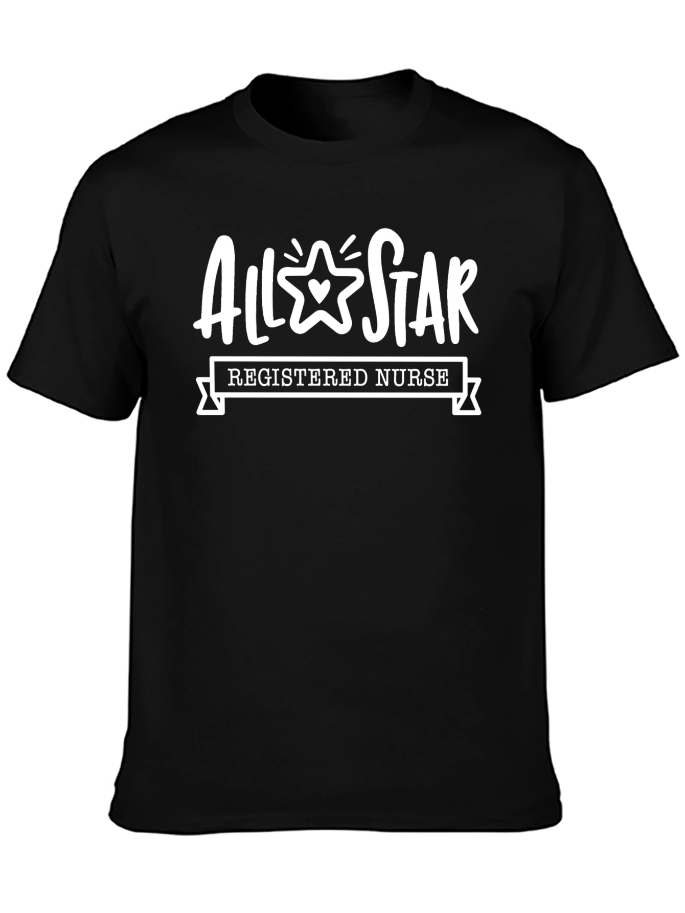 All-Star Registered Nurse Black T-Shirt