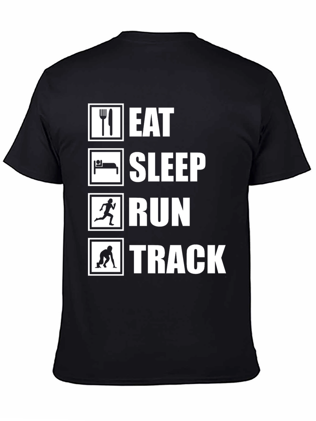 Eat Sleep Run Track T-Shirt - Runners Motivation