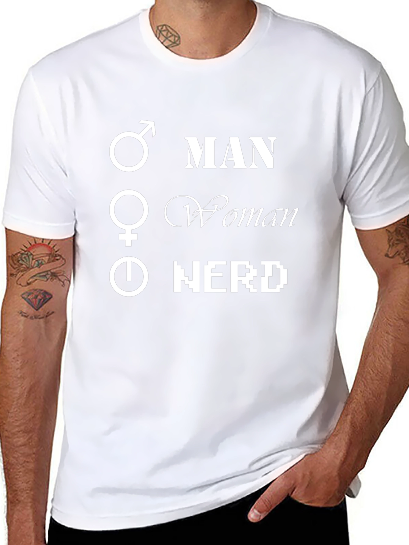Man Woman Nerd T-Shirt - Unisex Graphic Tee