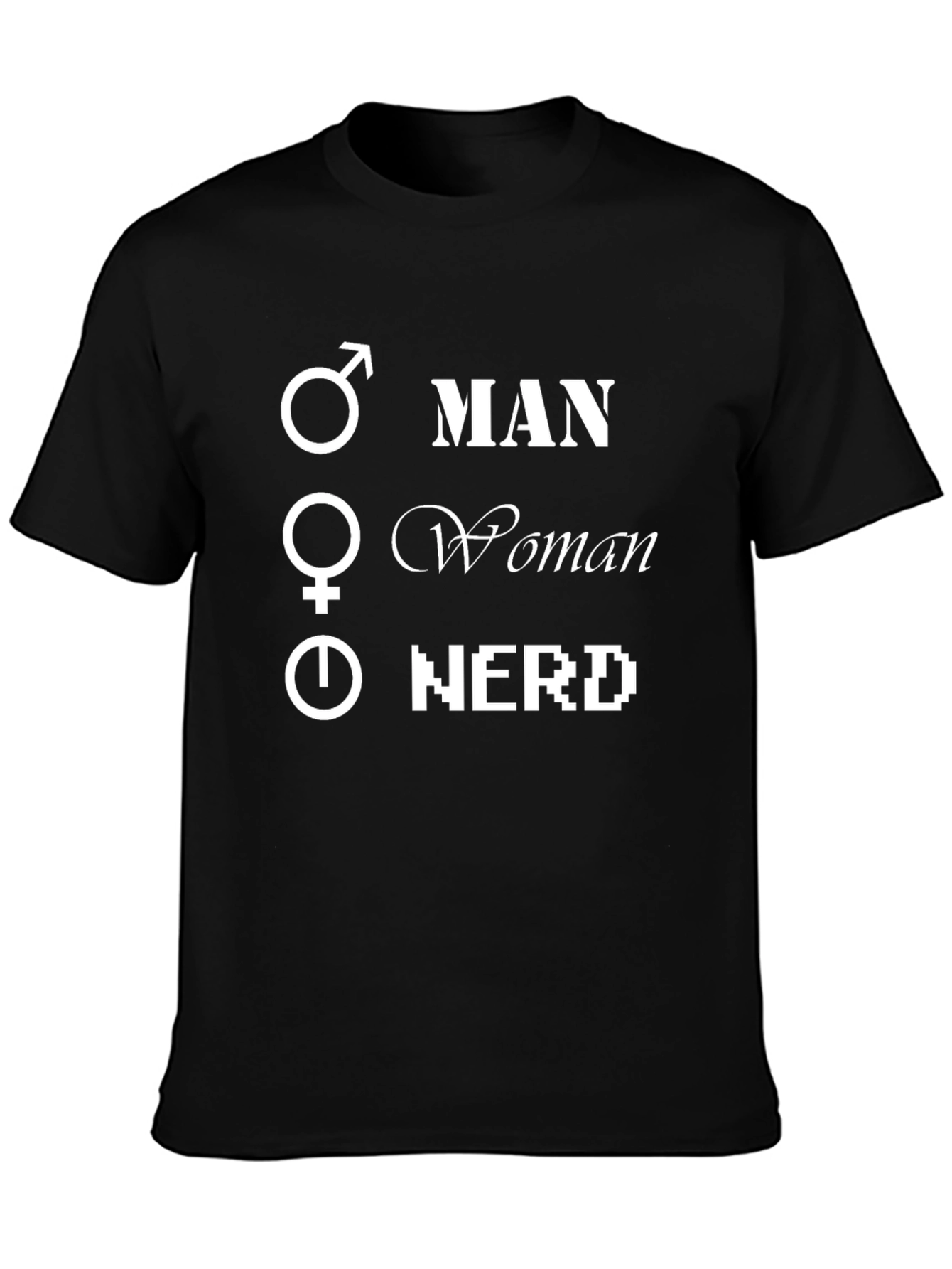 Man Woman Nerd T-Shirt - Unisex Graphic Tee