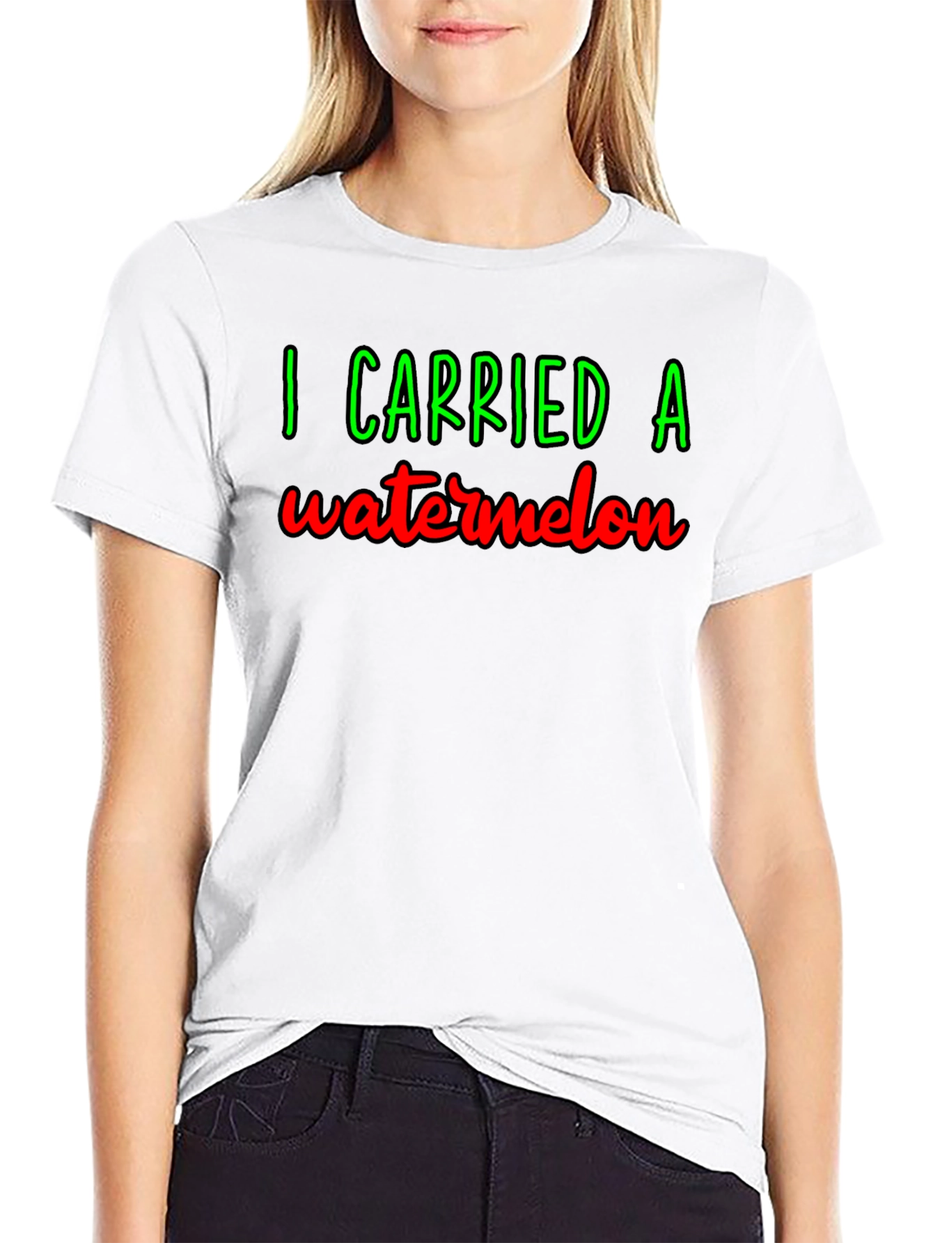 I Carried A Watermelon T-Shirt - Funny Graphic Tee