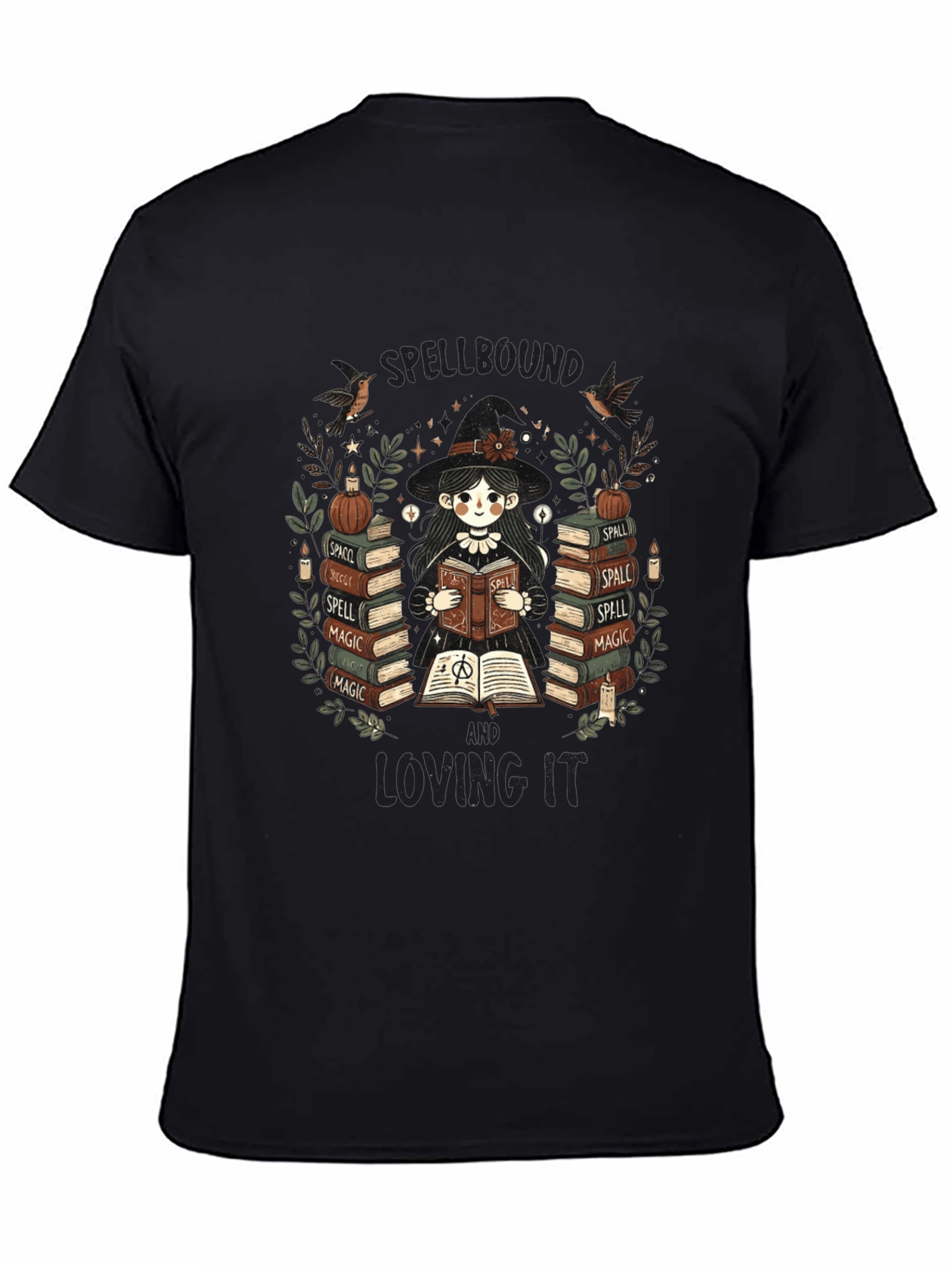 Spellbound Witch Book Lover Graphic T-Shirt