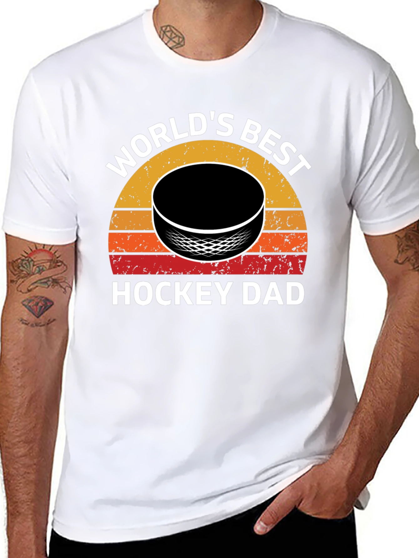 Worlds Best Hockey Dad T-Shirt
