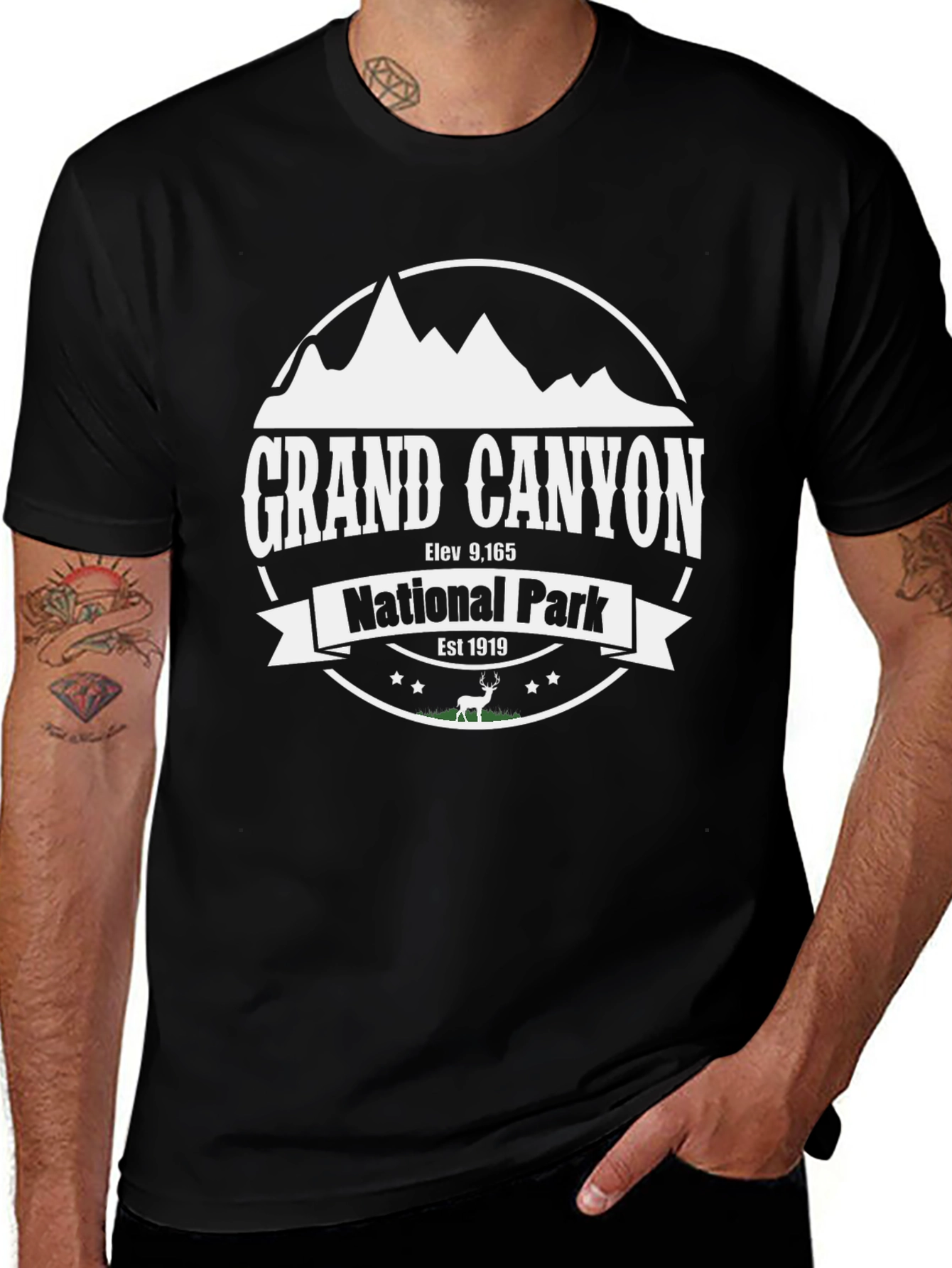 Grand Canyon National Park Black Graphic Tee