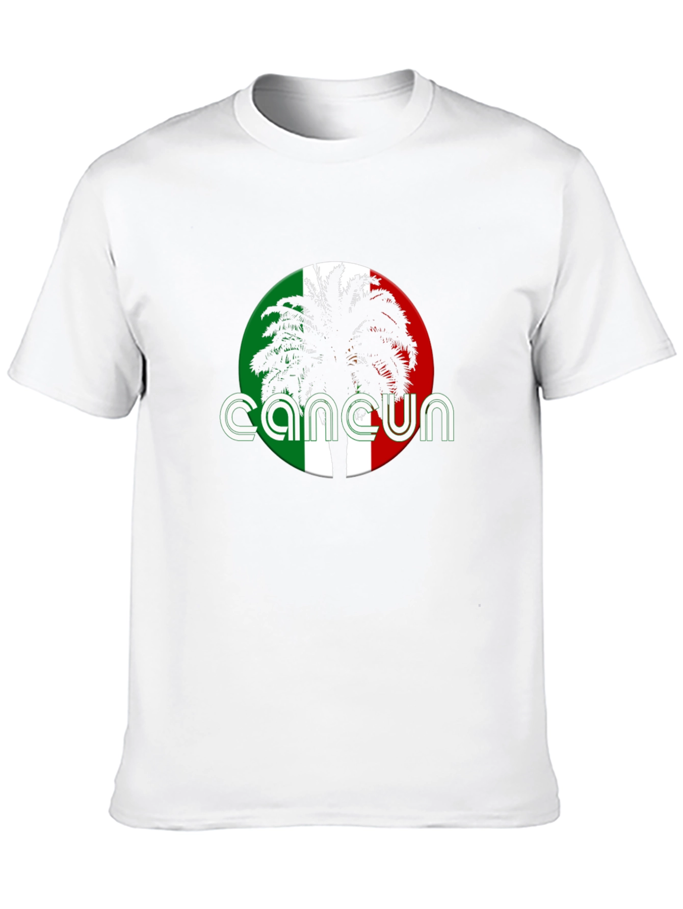 Cancun Palm Tree Graphic Black T-Shirt